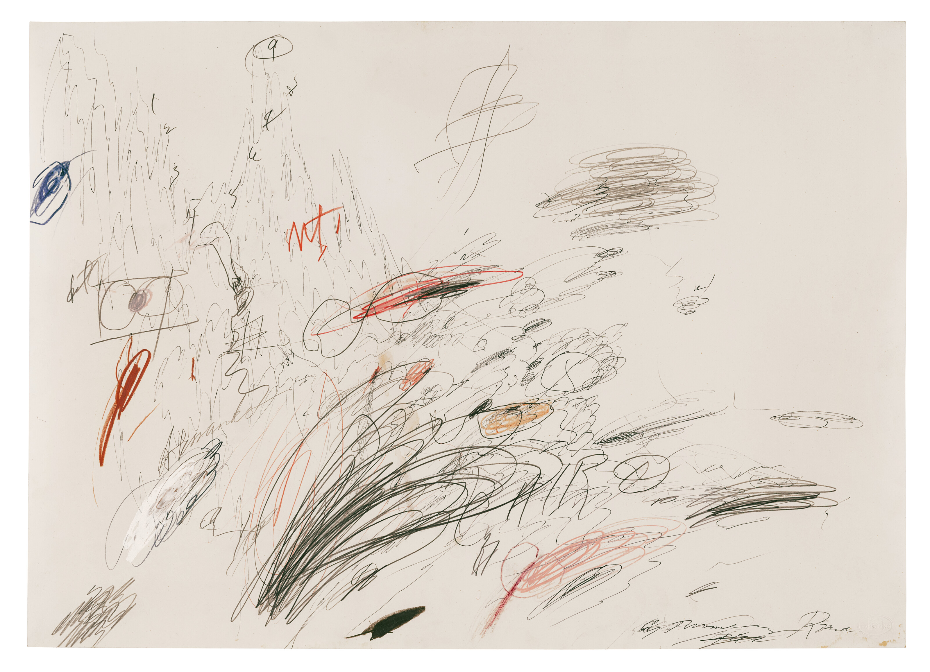 Cy Twombly, Untitled (Rome), 1962, offered in the Post-War and Contemporary Art Day Sale on 6 March 2025 at Christie's in London