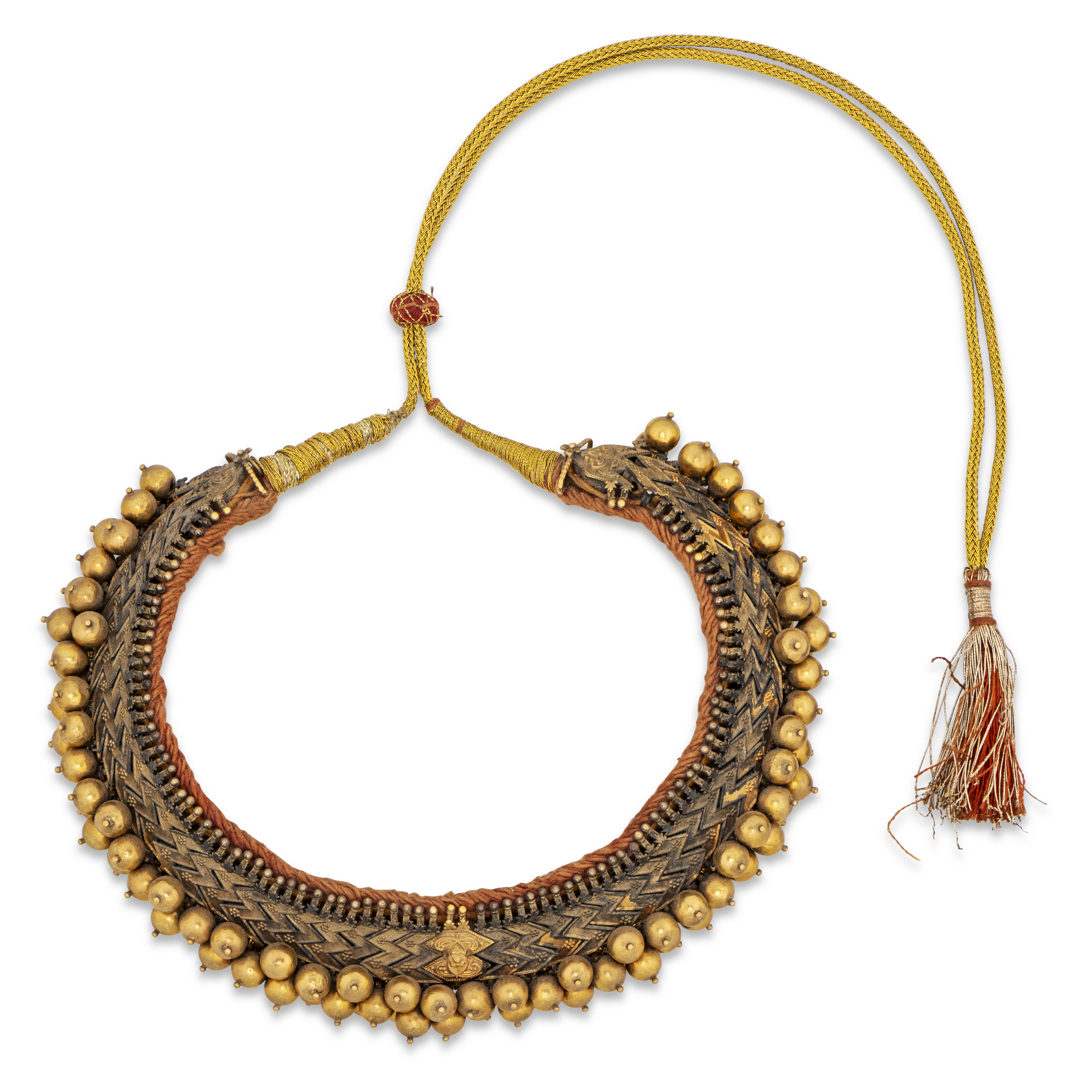Two gold necklaces (one pictured), south India, 19th/20th century, offered in Art of the Islamic and Indian Worlds including Rugs and Carpets on 1 May 2025 at Christie's in London