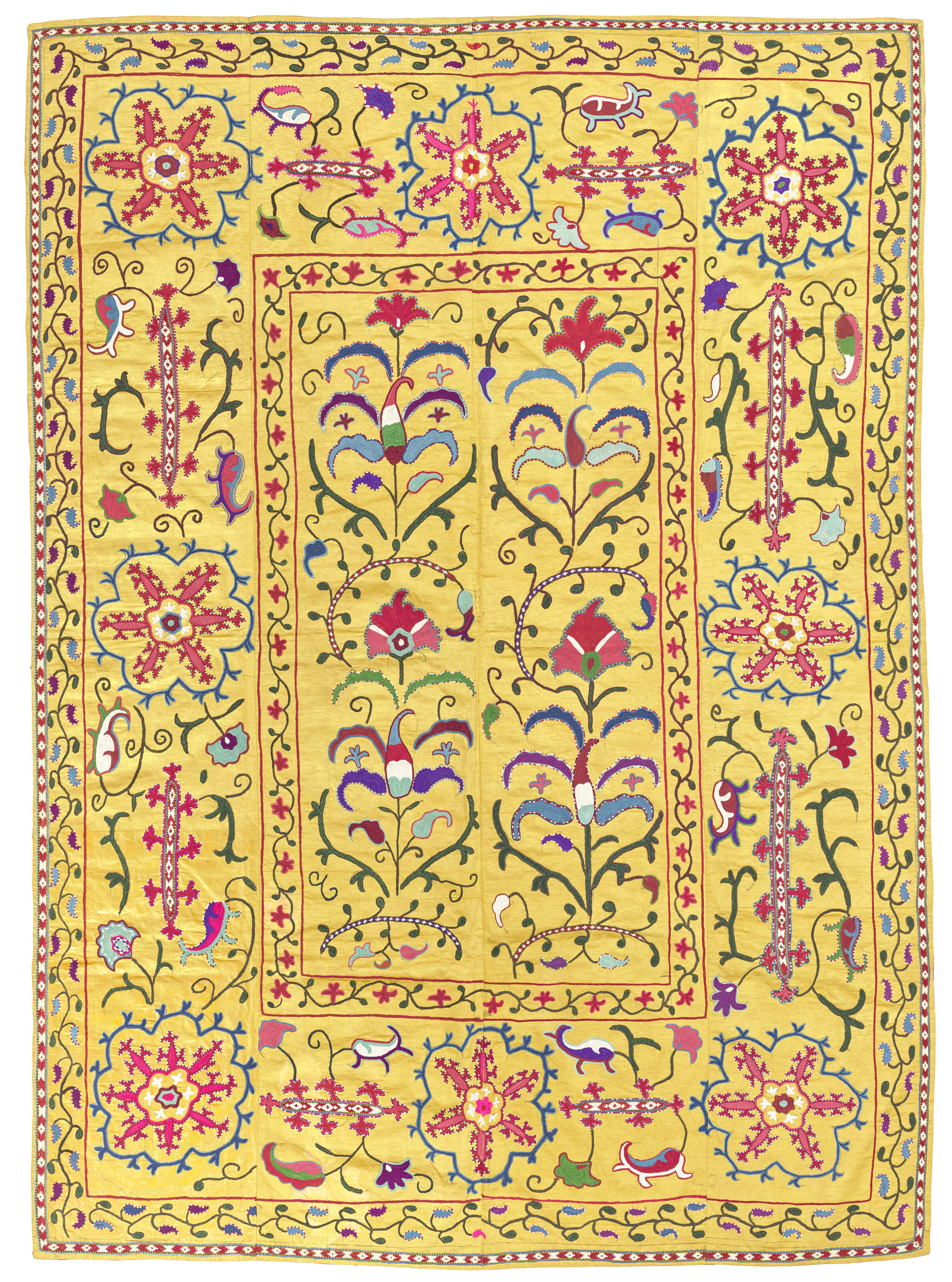 A Lakai Nim suzani, Uzbekistan, late 19th century, offered in Art of the Islamic and Indian Worlds including Rugs and Carpets on 30 October 2025 at Christie's in London