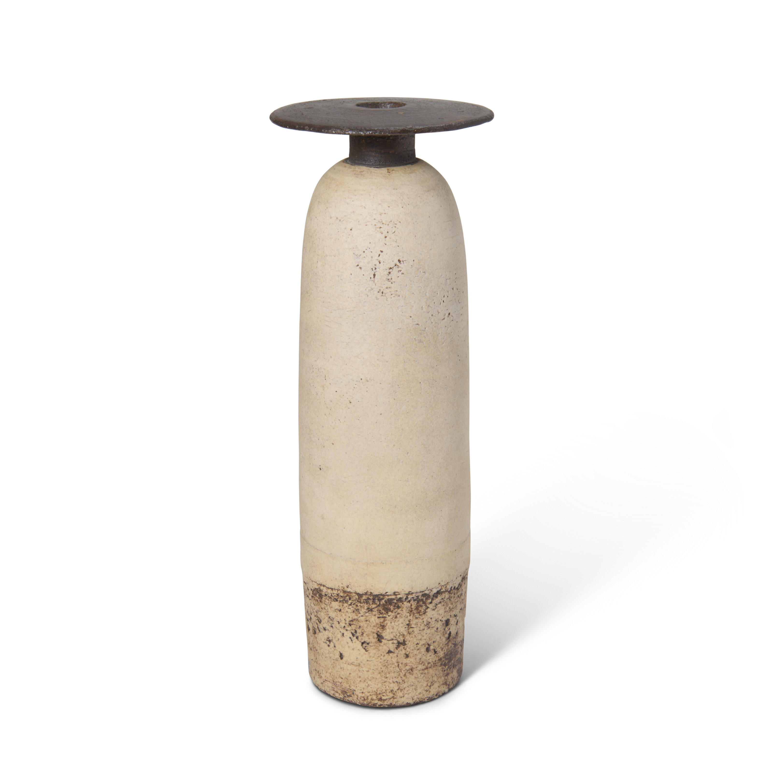 Hans Coper, Bottle vase with disc, offered in the Modern British and Irish Art Day Sale on 20 March 2025 at Christie's in London