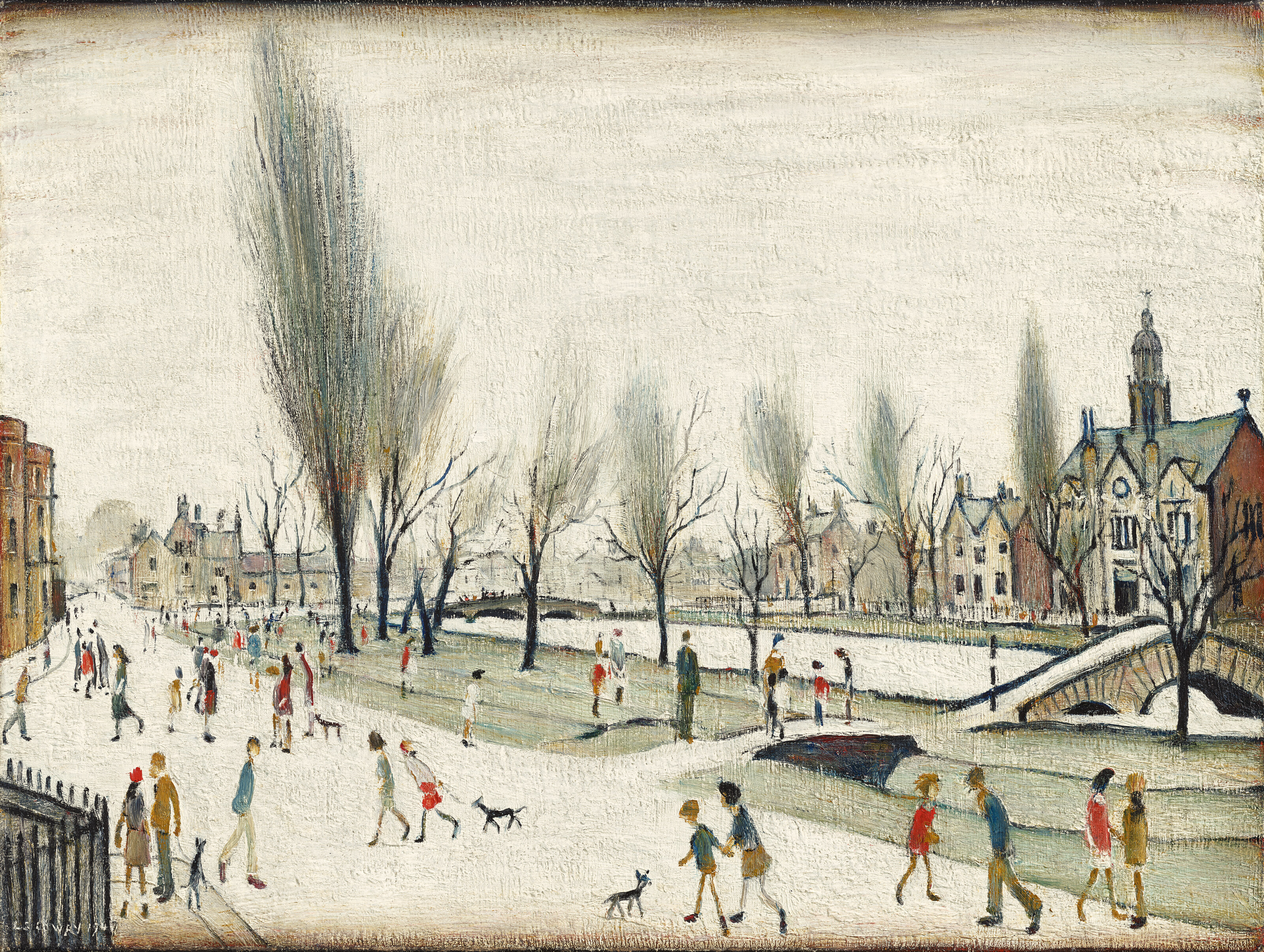 Laurence Stephen Lowry, Bourton-on-the-Water, 1947, offered in the Modern British and Irish Art Evening Sale on 22 October 2025 at Christie's in London