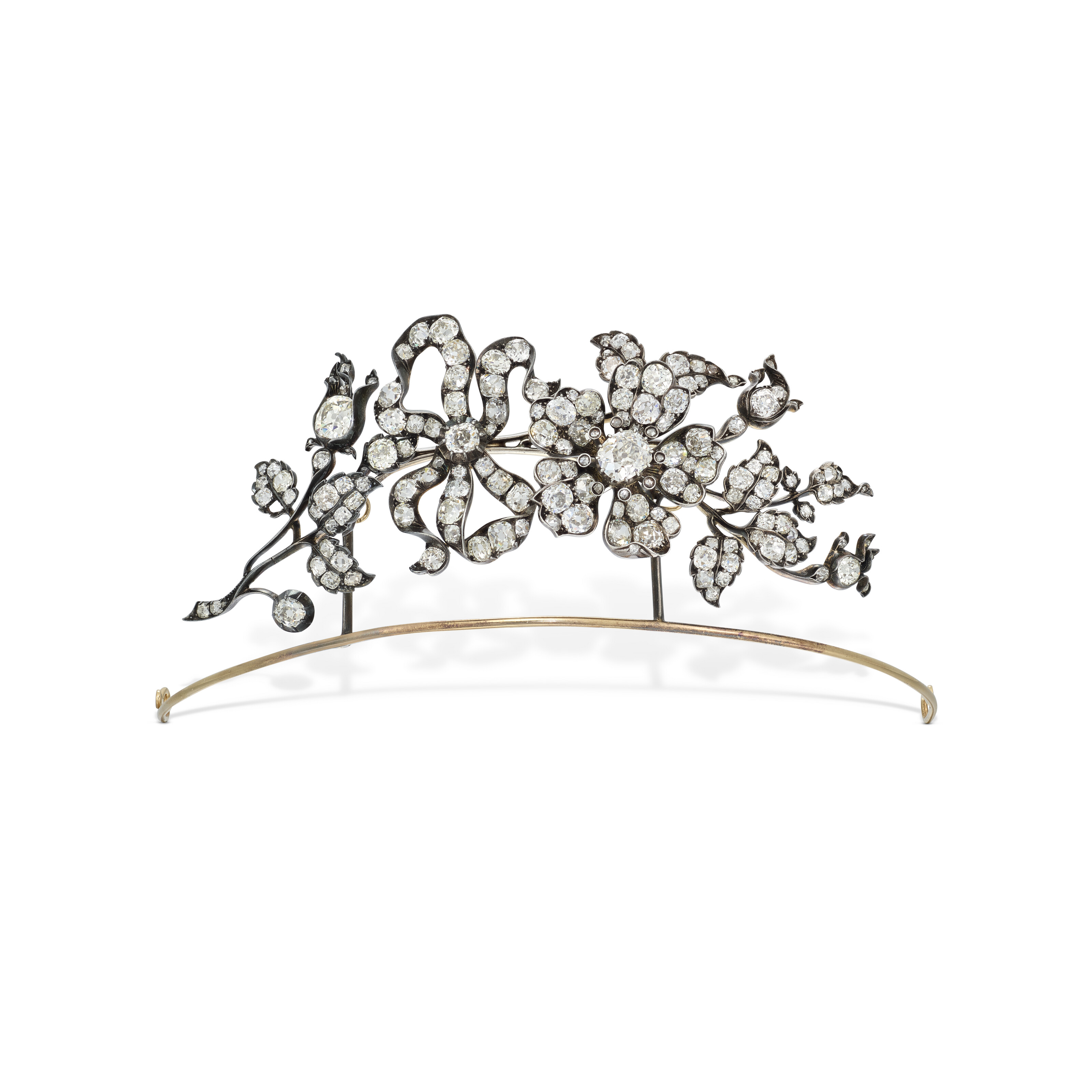 A late 19th century diamond floral spray tiara/brooch, circa 1890, offered in Jewels Online: The London Edit, until 6 June 2025 at Christie's Online