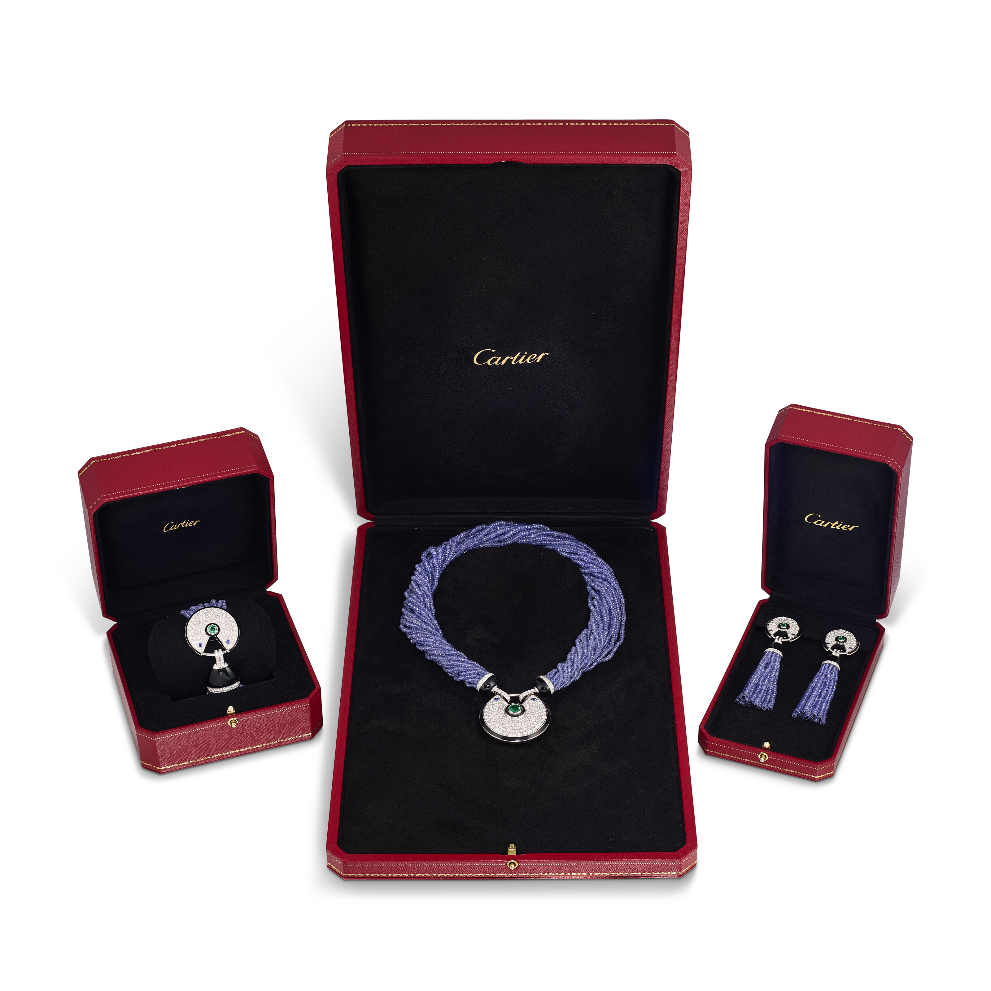 Cartier. A gem-set and diamond suite Evasions Joaillieres suite, 2011, offered in Jewels Online: The London Edit, until 6 June 2025 at Christie's Online