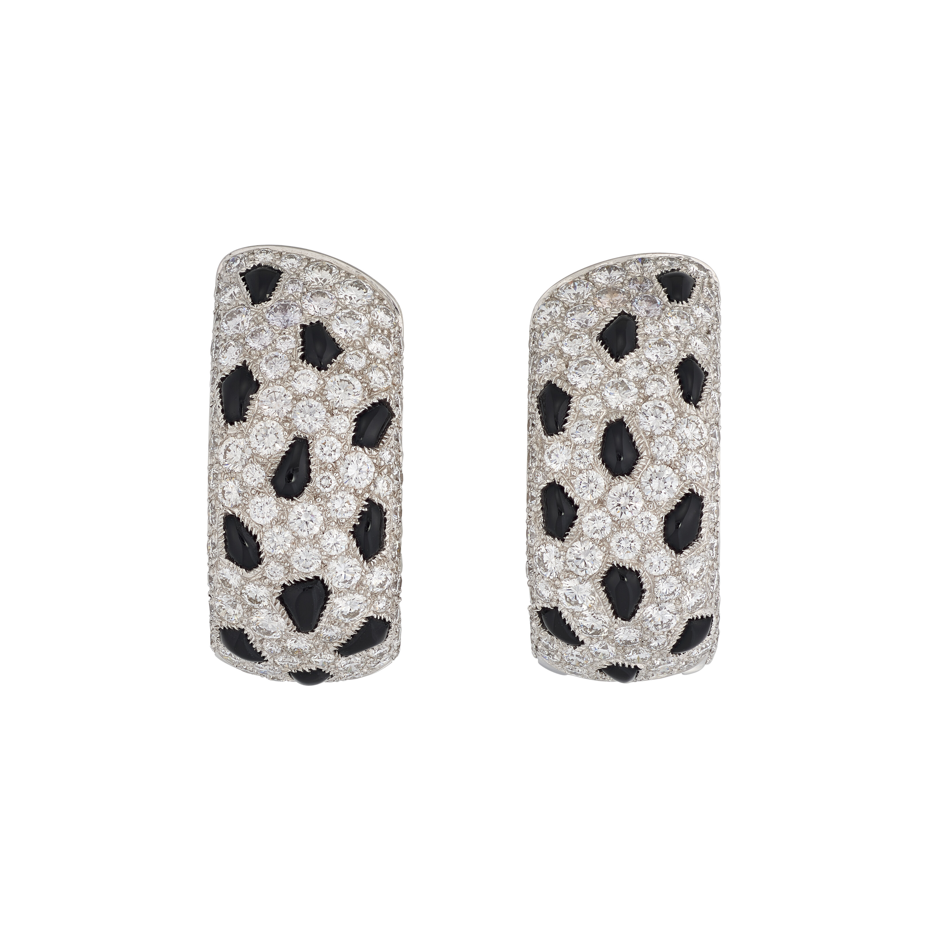 Catalog image of CARTIER DIAMOND AND ONYX 'LAKARDA' EARRINGS
