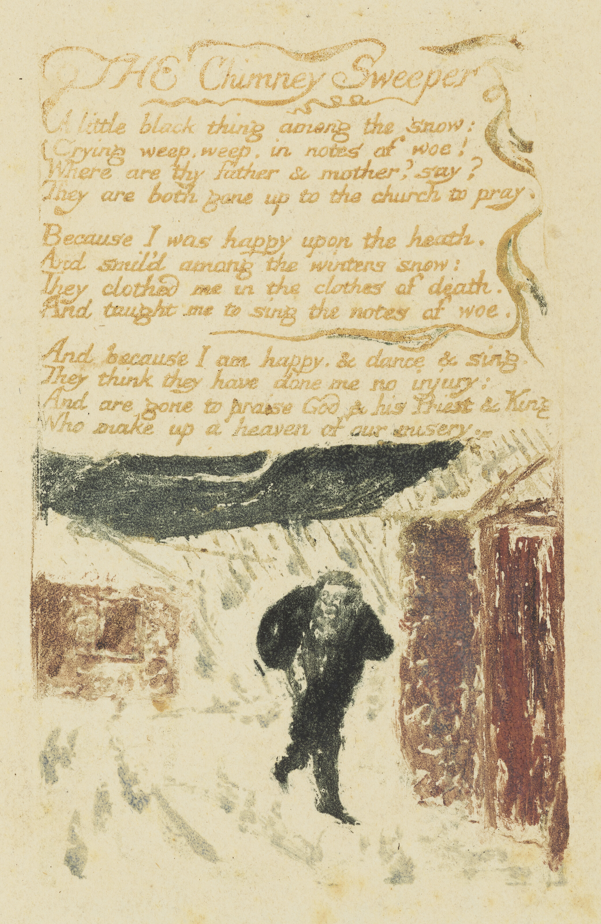 William Blake, The Chimney Sweeper, from: Songs of Experience, offered in Old Masters to Modern Day Sale: Paintings, Drawings, Sculpture on 3 December 2025 at Christie's in London