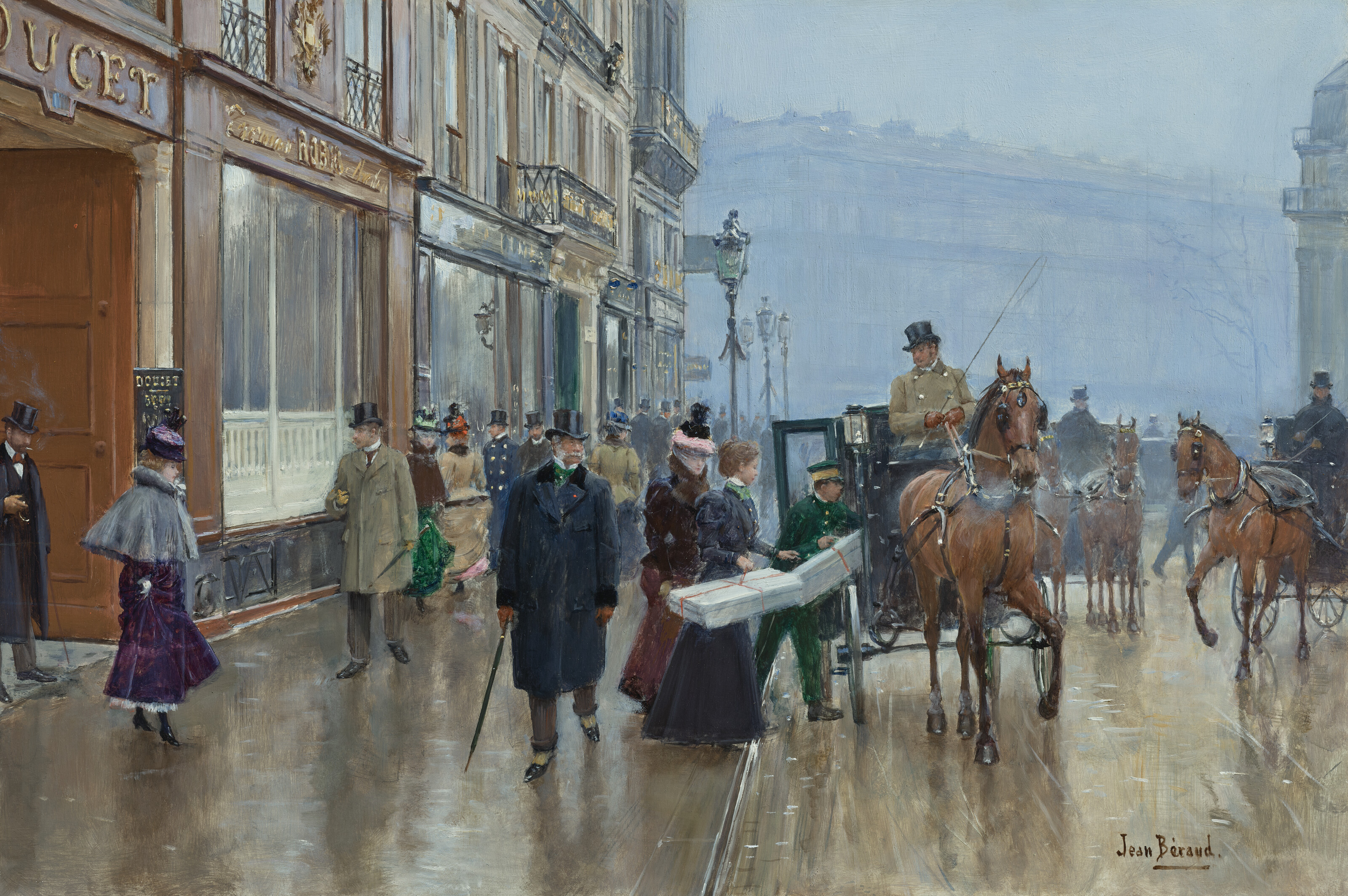 Jean Beraud, La Maison Doucet, Paris, offered in Old Masters to Modern Day Sale: Paintings, Drawings, Sculpture on 3 December 2025 at Christie's in London
