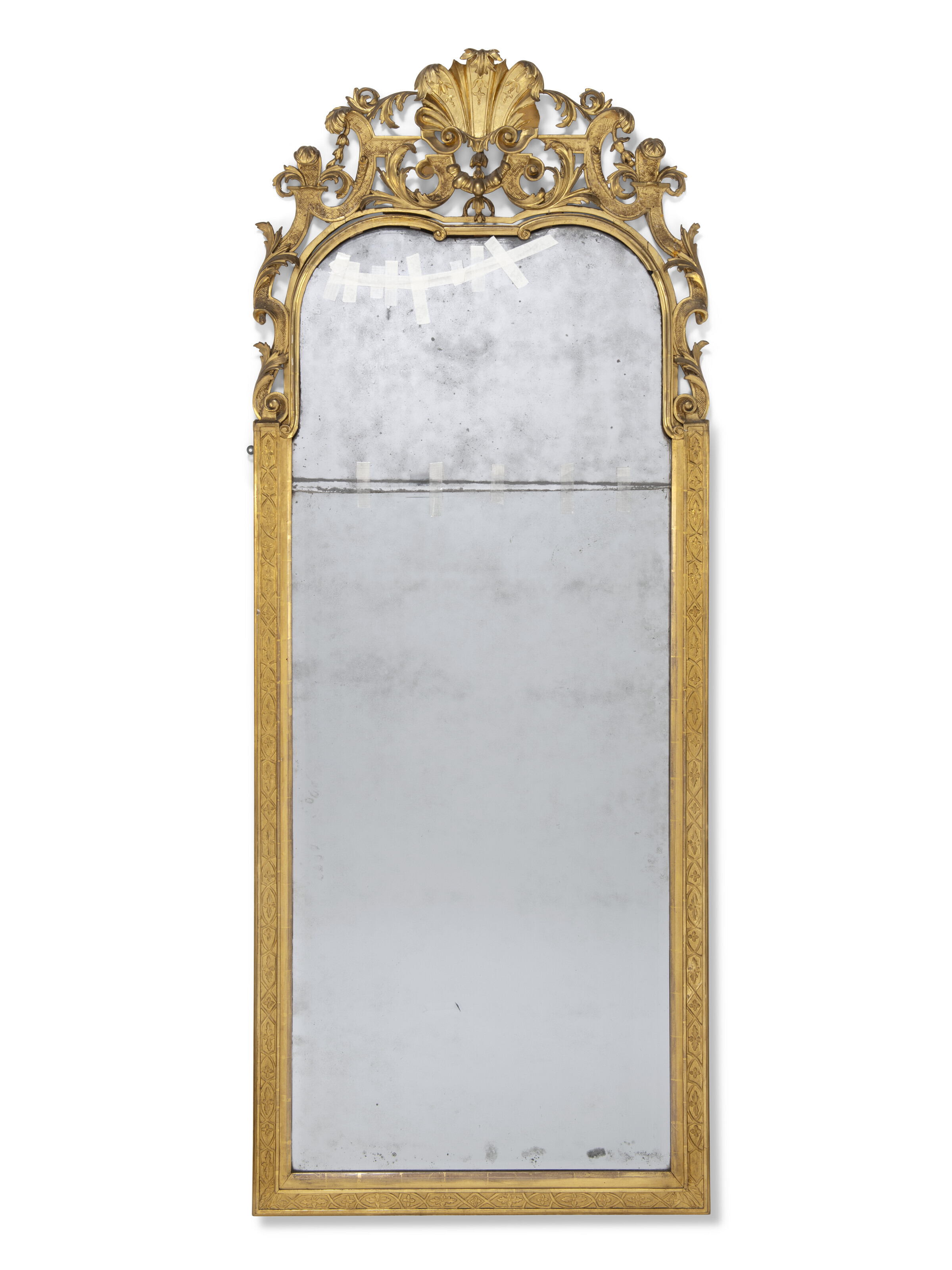 American Giltwood Impressionist Frame with Beveled Glass Mirror