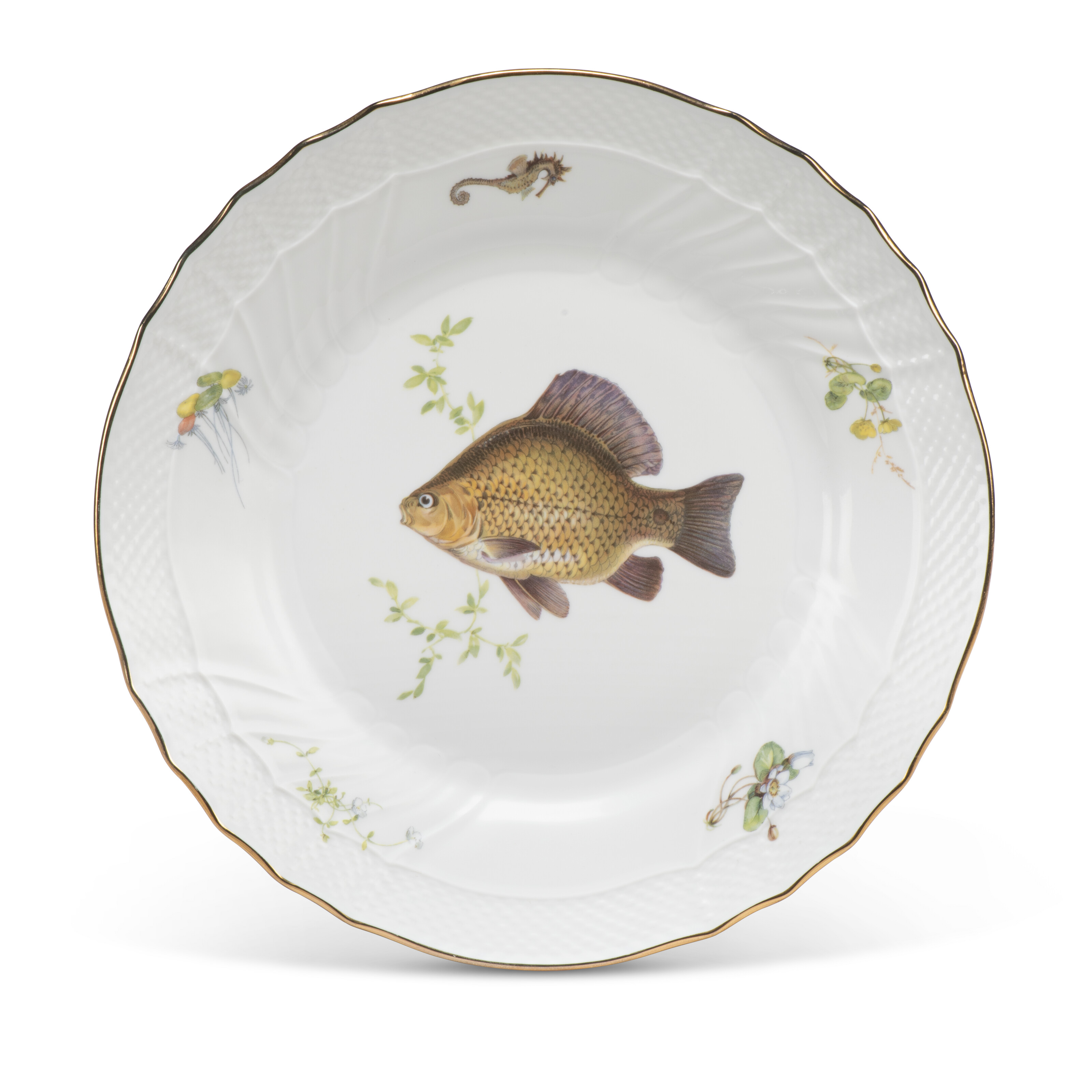 A COMPOSITE RICHARD GINORI (ITALY) PORCELAIN QUENELLE