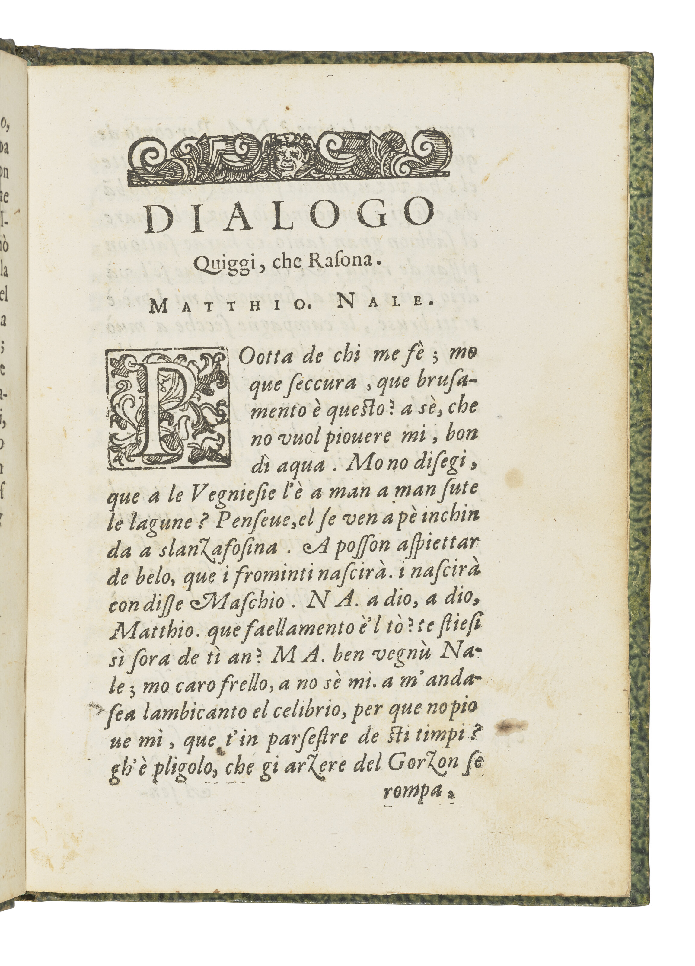 Galileo Galilei and Girolamo Spinelli, Dialogo de Cecco di Ronchitti da Bruzene in perpuosito de la stella nuova, 1605, offered in Valuable Books and Manuscripts on 9 July 2025 at Christie's in London