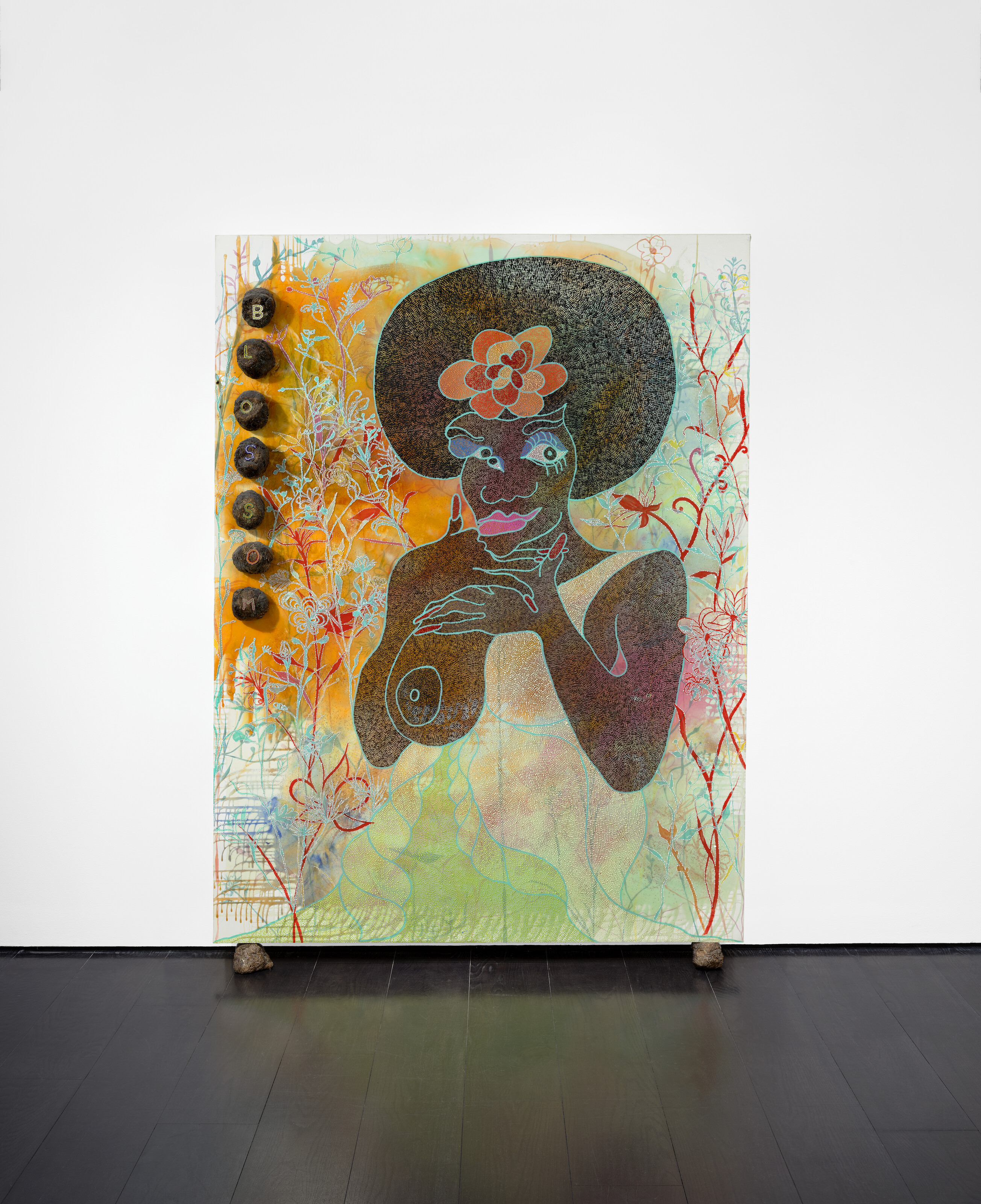 Chris Ofili, Blossom, 1997, offered in the 20th/21st Century: London Evening Sale on 15 October 2025 at Christie's in London