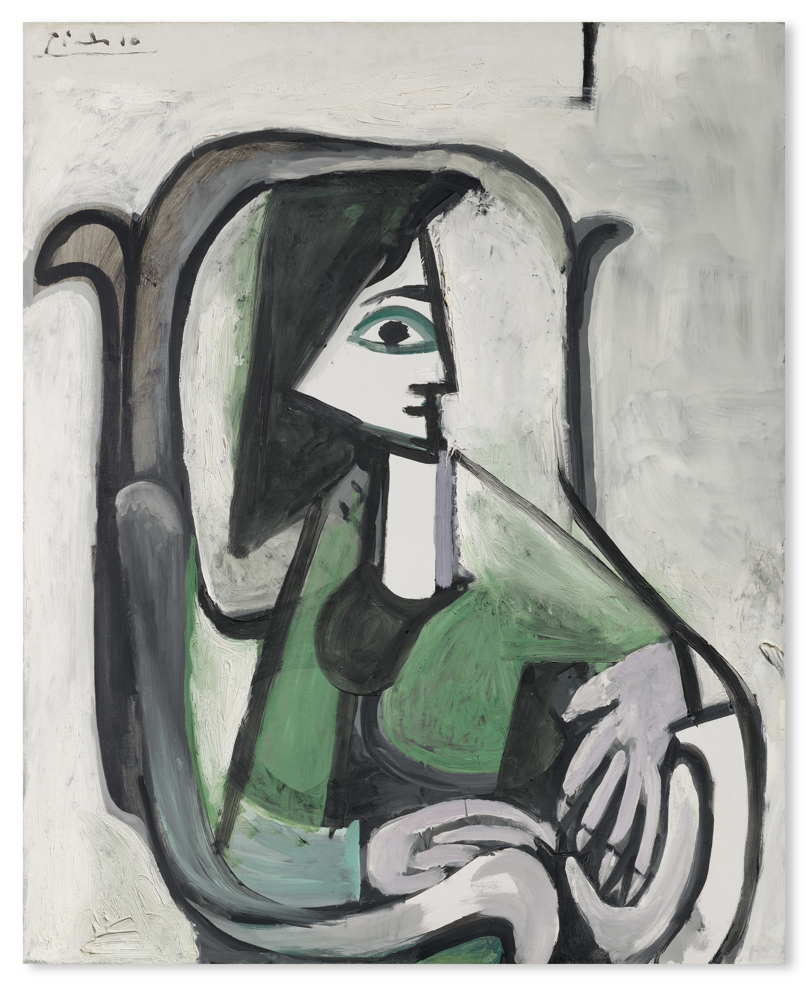 PABLO PICASSO (1881-1973), Femme de profil dans un fauteuil (III