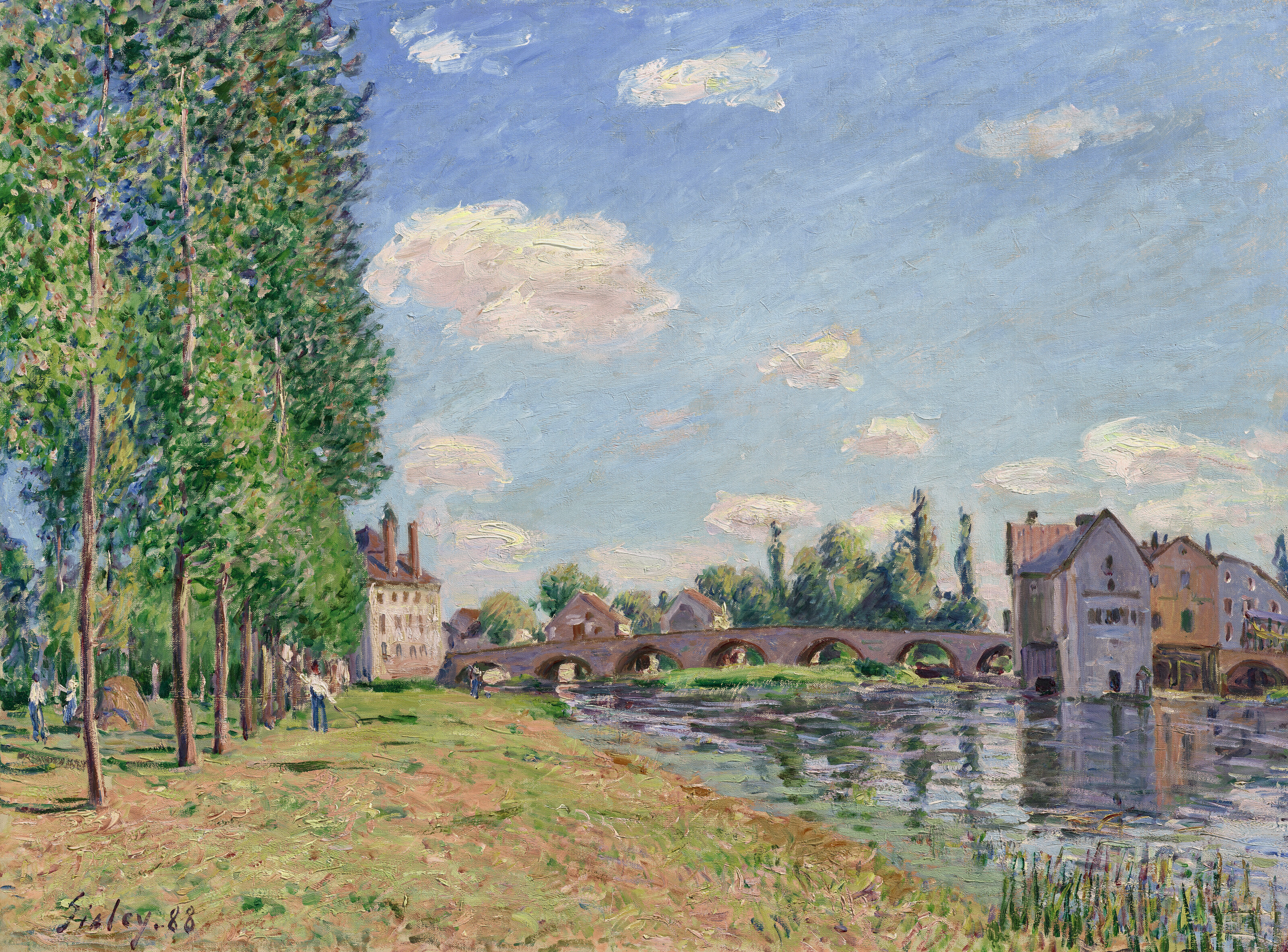 ALFRED SISLEY (1839-1899), Le pont de Moret-sur-Loing en été