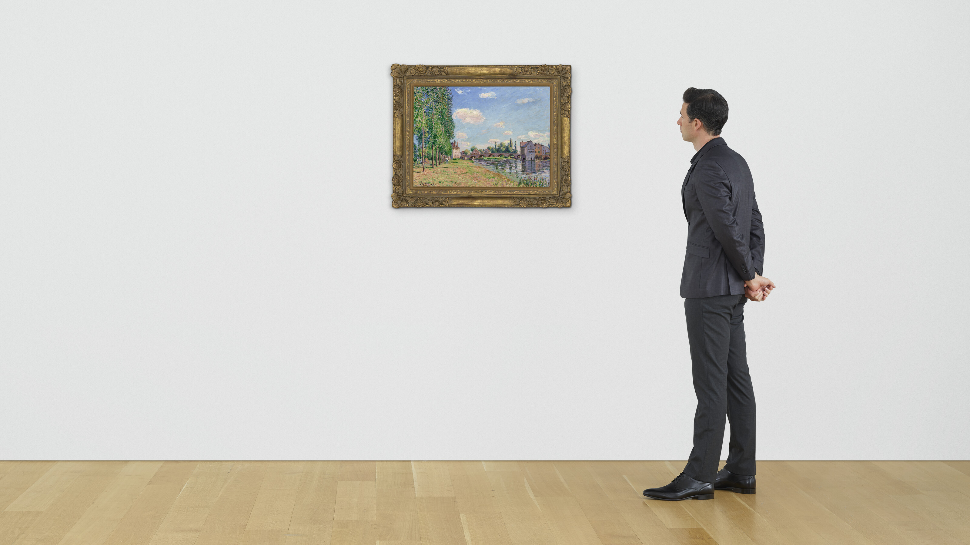 ALFRED SISLEY (1839-1899), Le pont de Moret-sur-Loing en été