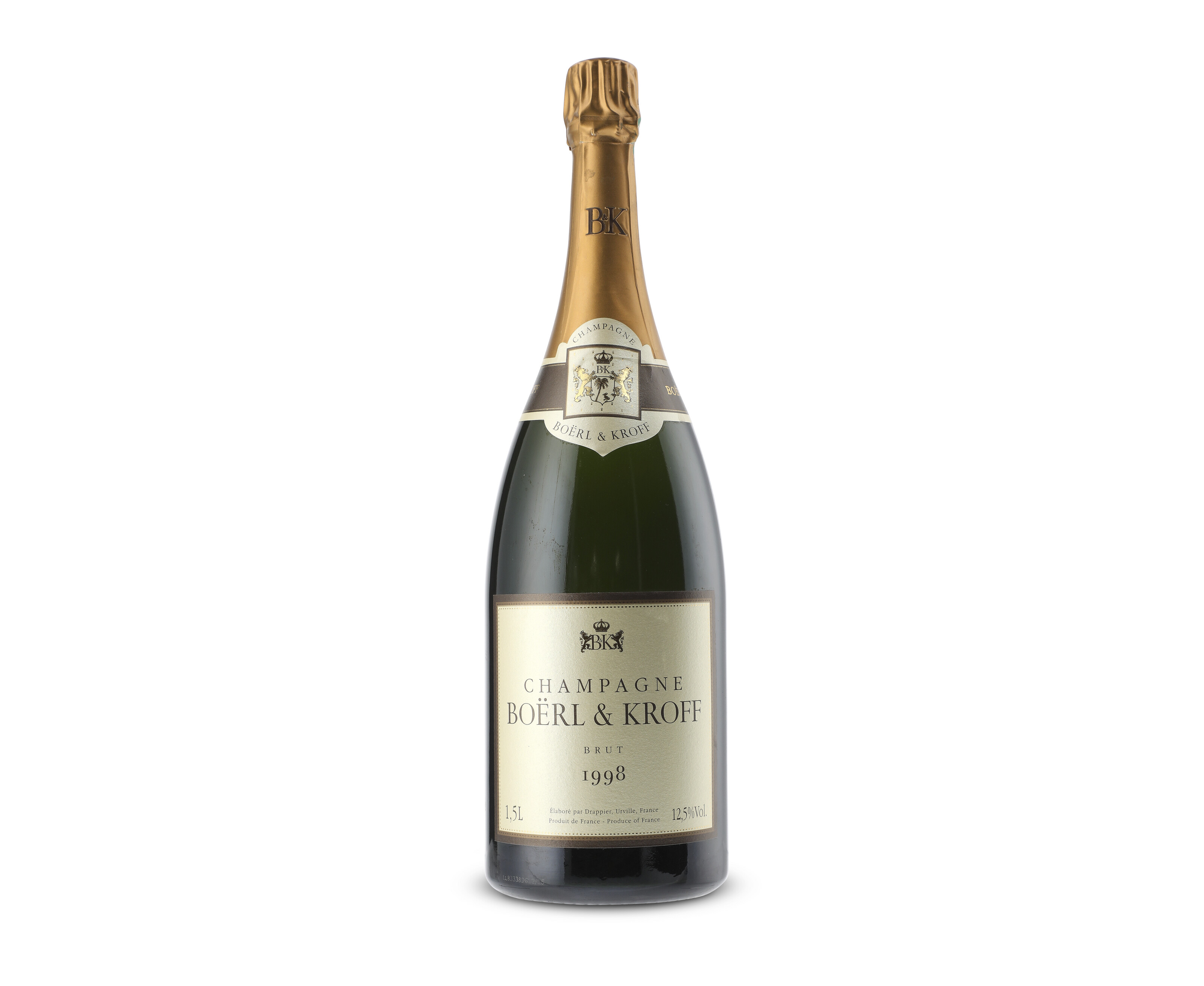 Boërl & Kroff Champagne 1998, In original wooden case. Good appearance ...