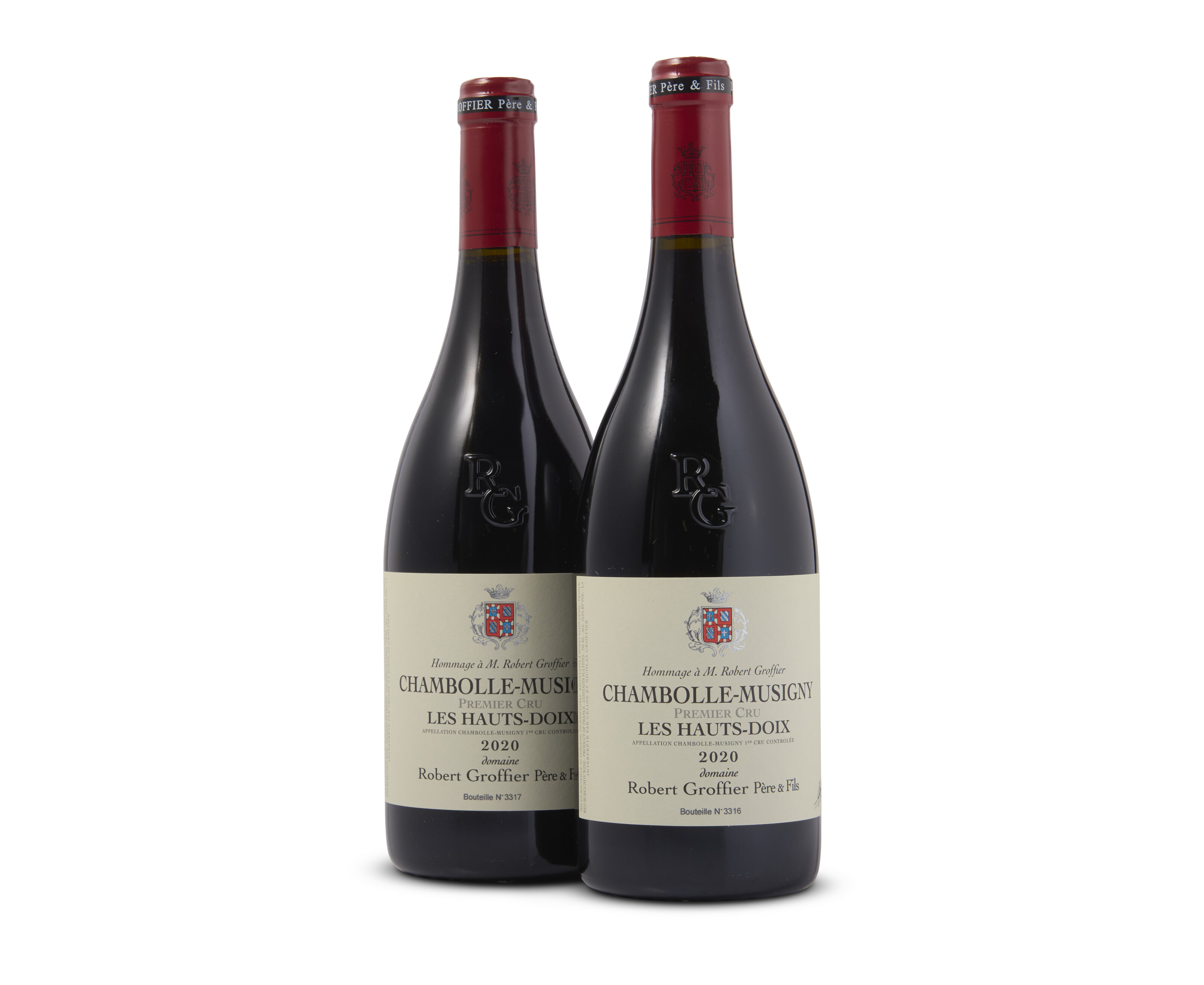 Robert Groffier, Chambolle-Musigny Les Hauts Doix 2020, Six bottles in ...