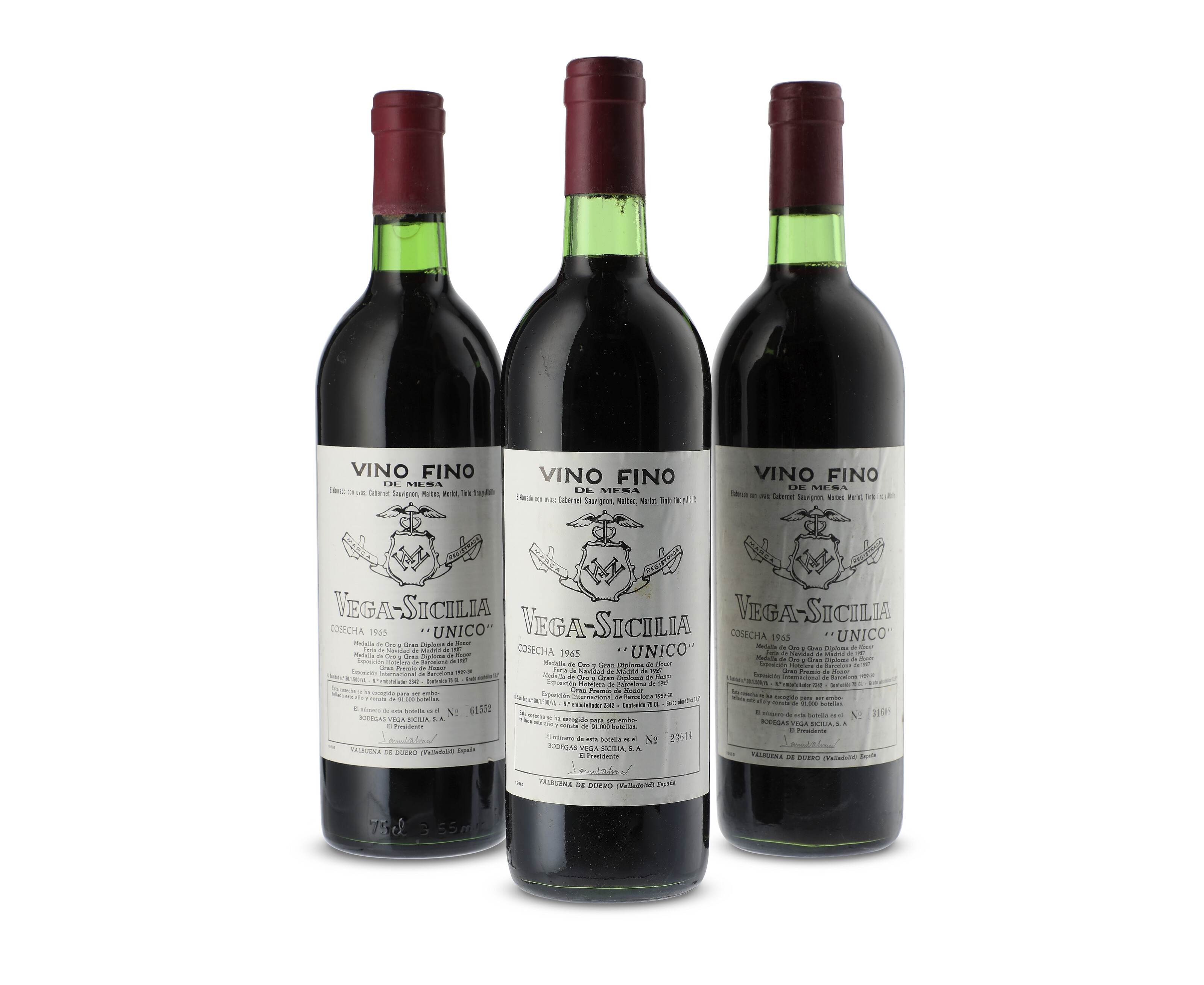 Vega Sicilia, Unico, Ribera del Duero 1965, 11 bottles (75cl) per lot, offered in Fine and Rare Wines Online: London Edition, 15-29 April 2025 at Christie's Online