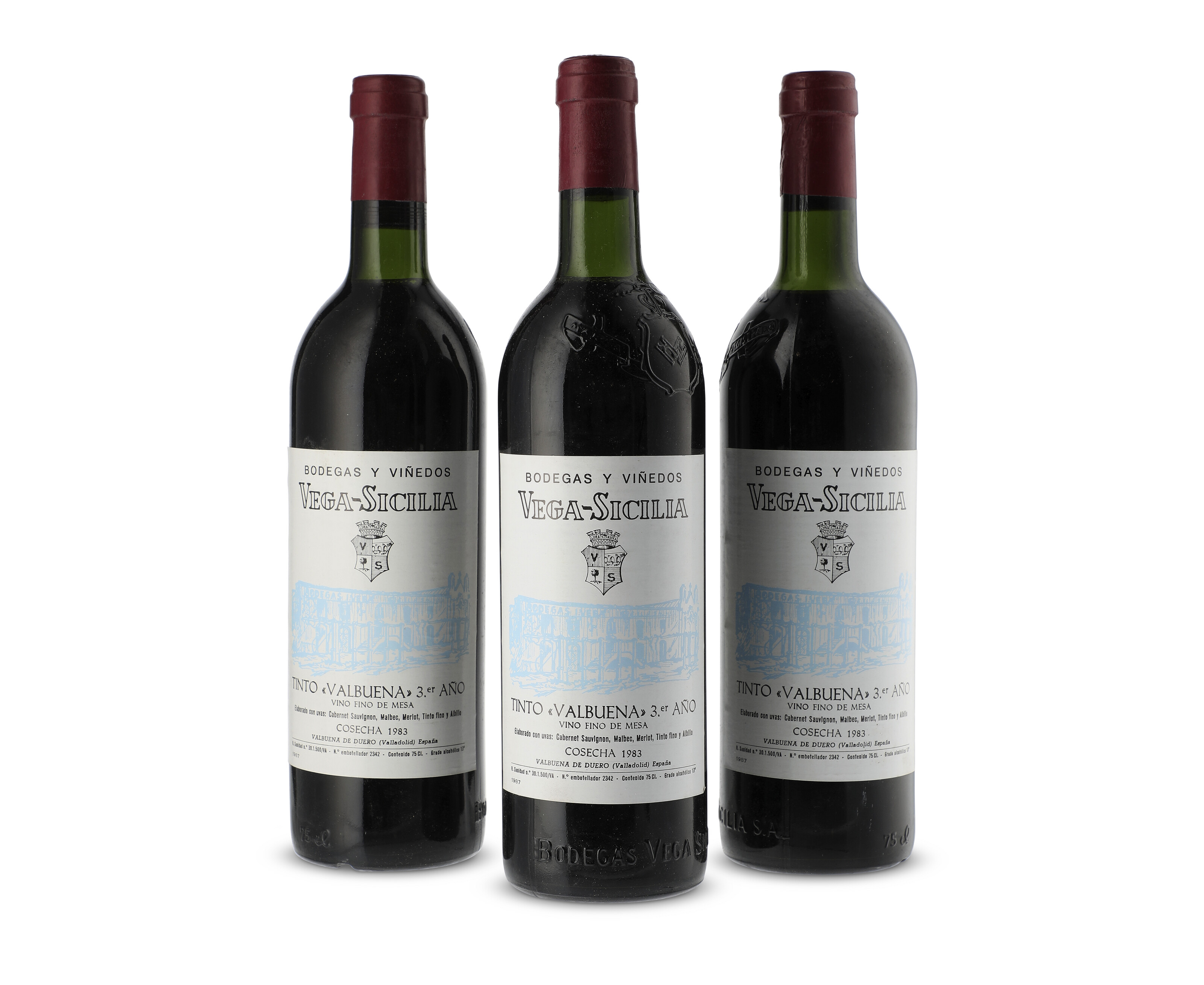 Vega Sicilia, Ribera del Duero, Valbuena 3 1983, 6 bottles (75cl) per lot, offered in Fine and Rare Wines Online: London Edition, 15-29 April 2025 at Christie's Online