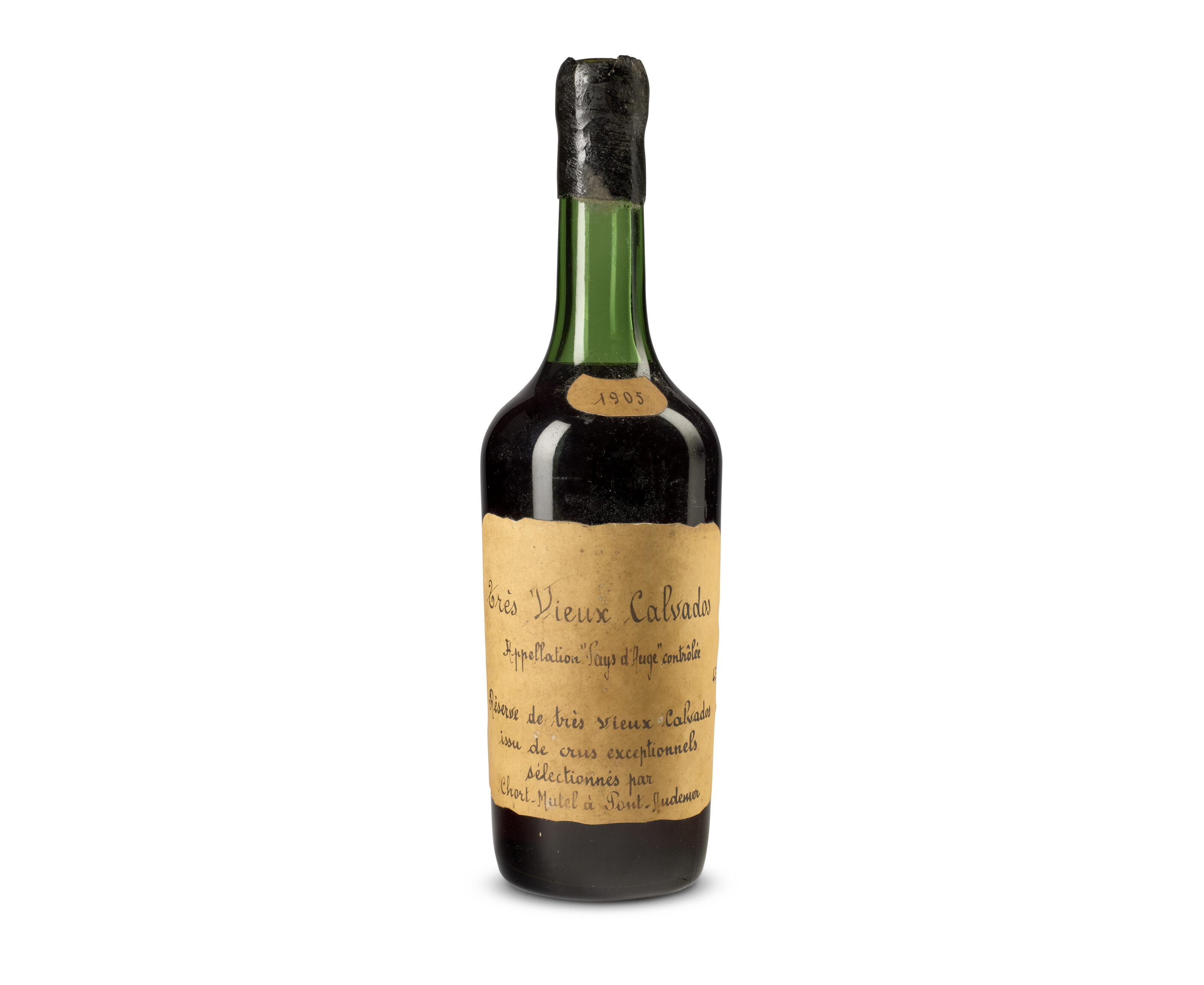 Chort-Mutel, Tres Vieux Calvados 1905, U. 6cm, bin-soiled label