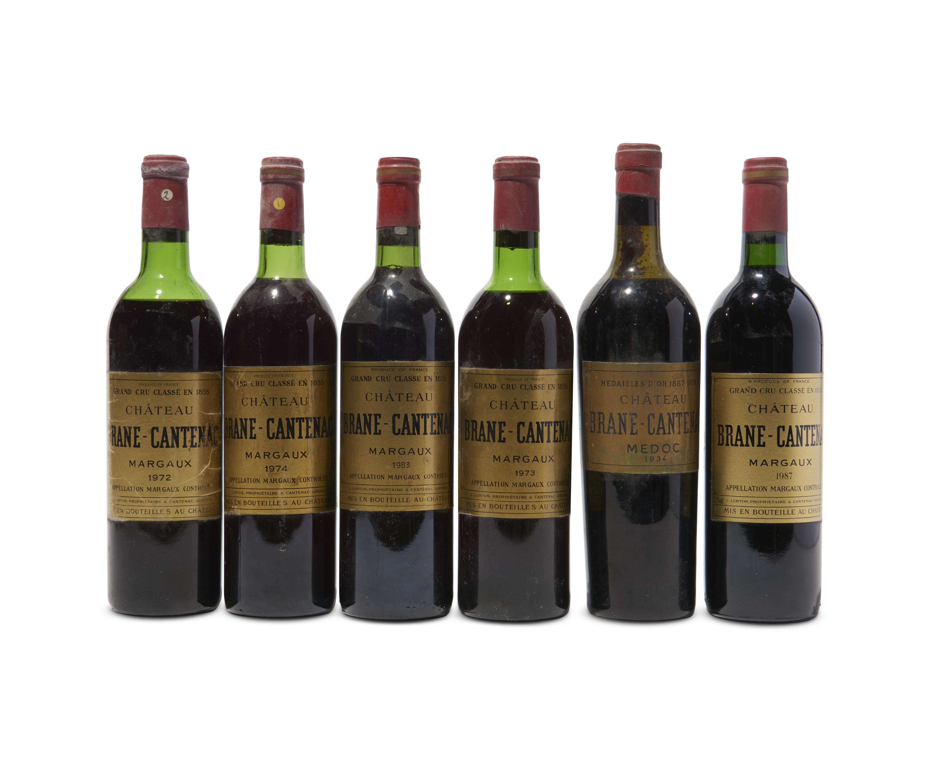 Mixed Brane-Cantenac 1934-1987, Château Brane-Cantenac 1934Believed ...