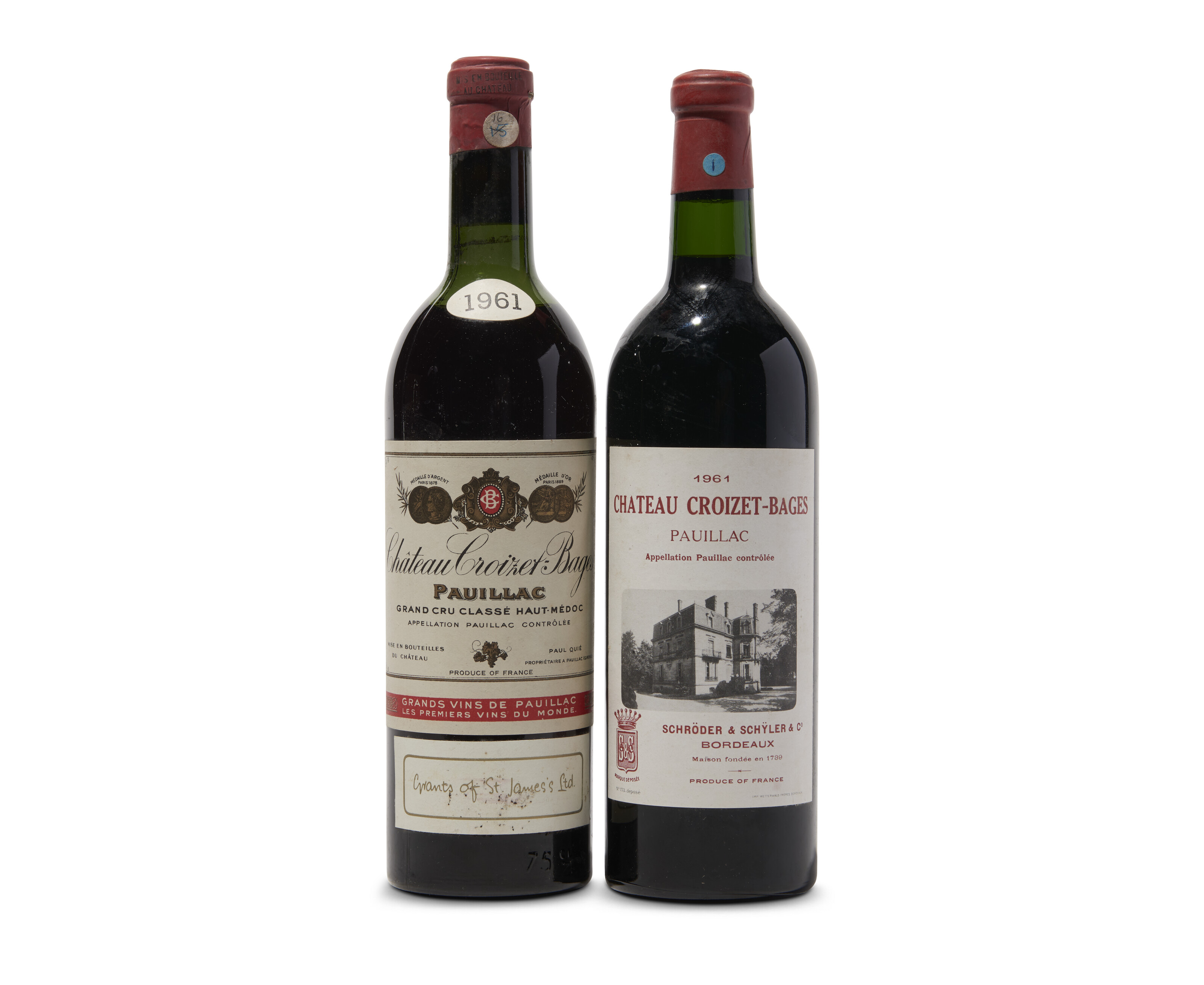 Château Croizet-Bages 1961, Pauillac, 5ème Cru ClasséFive Bordeaux