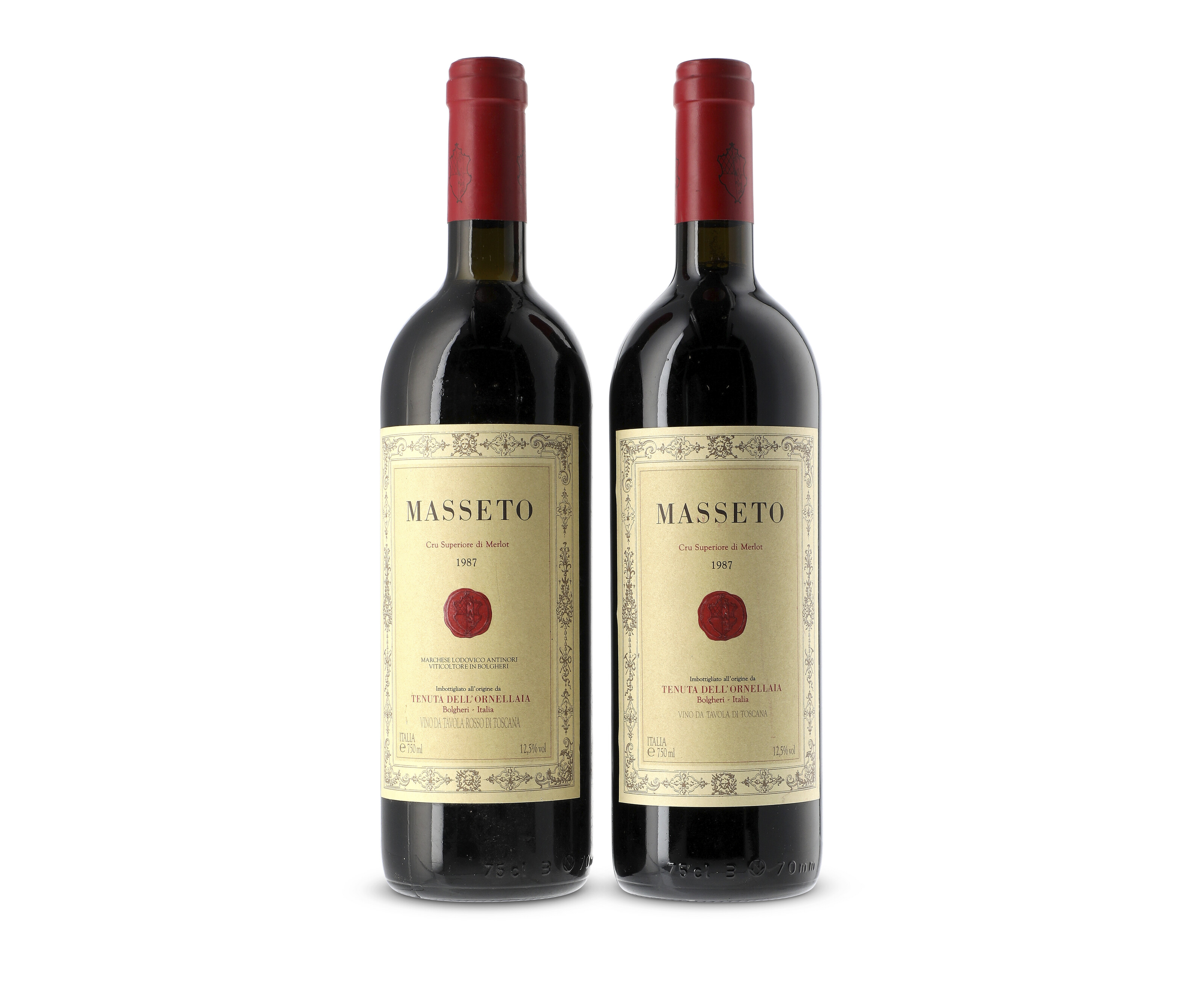 Masseto, Toscana 1986, First vintage, label states 