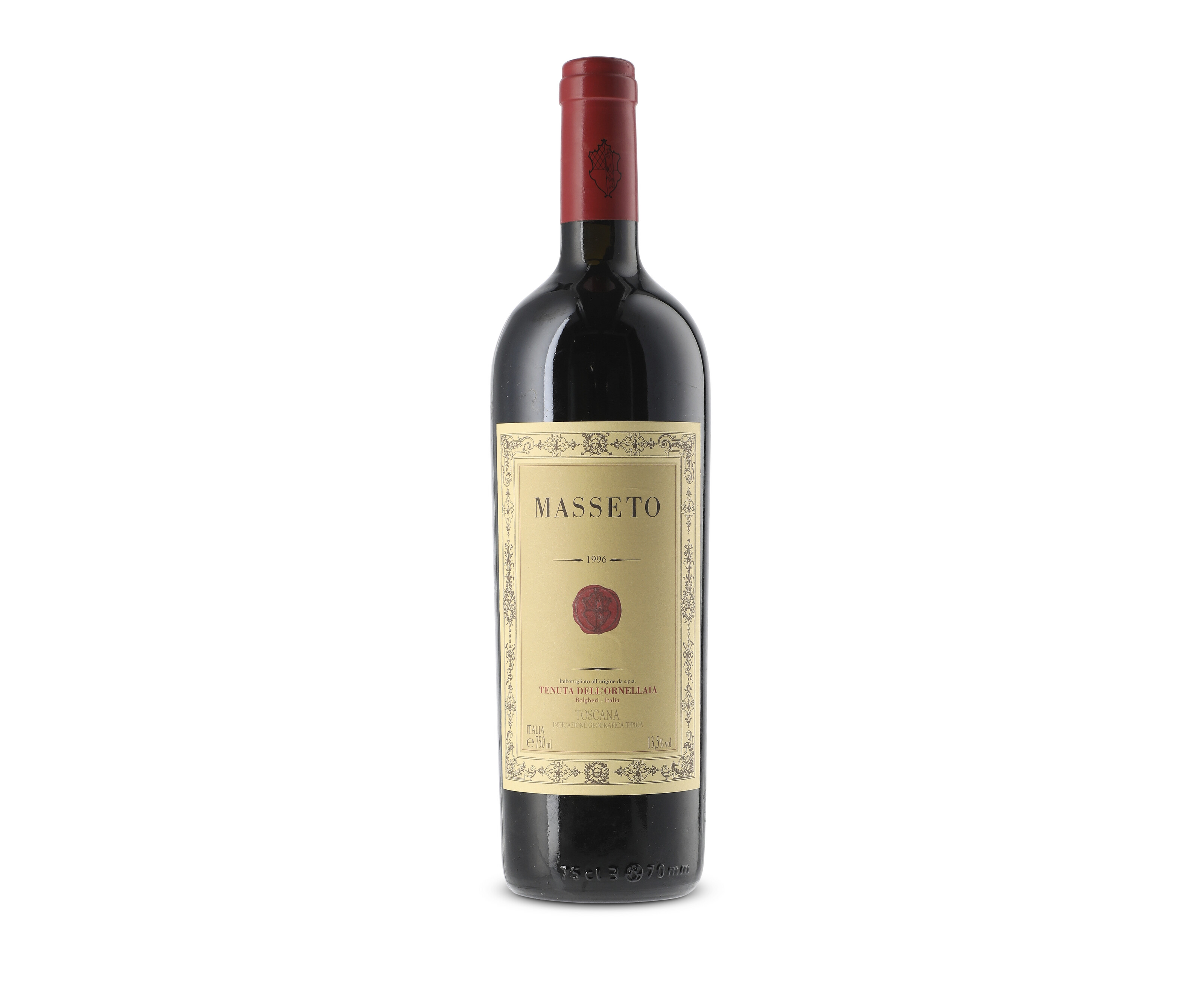Masseto, Toscana 1996, U. bon or better, one slightly bin-soiled label ...