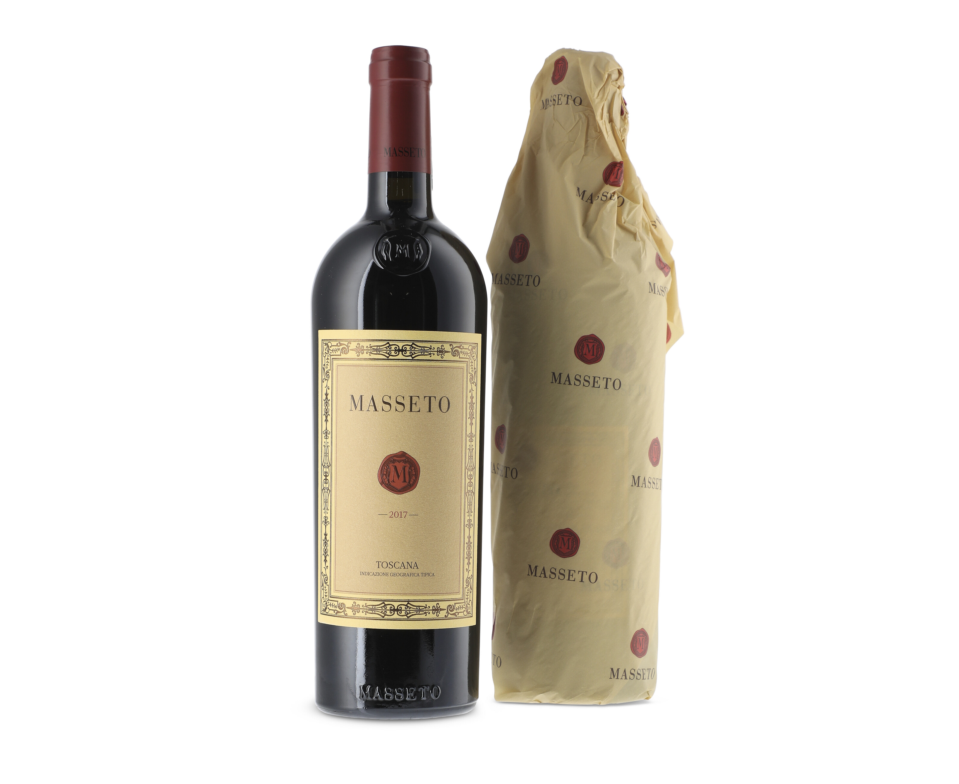 Masseto, Toscana 2017, In three-bottle original wooden