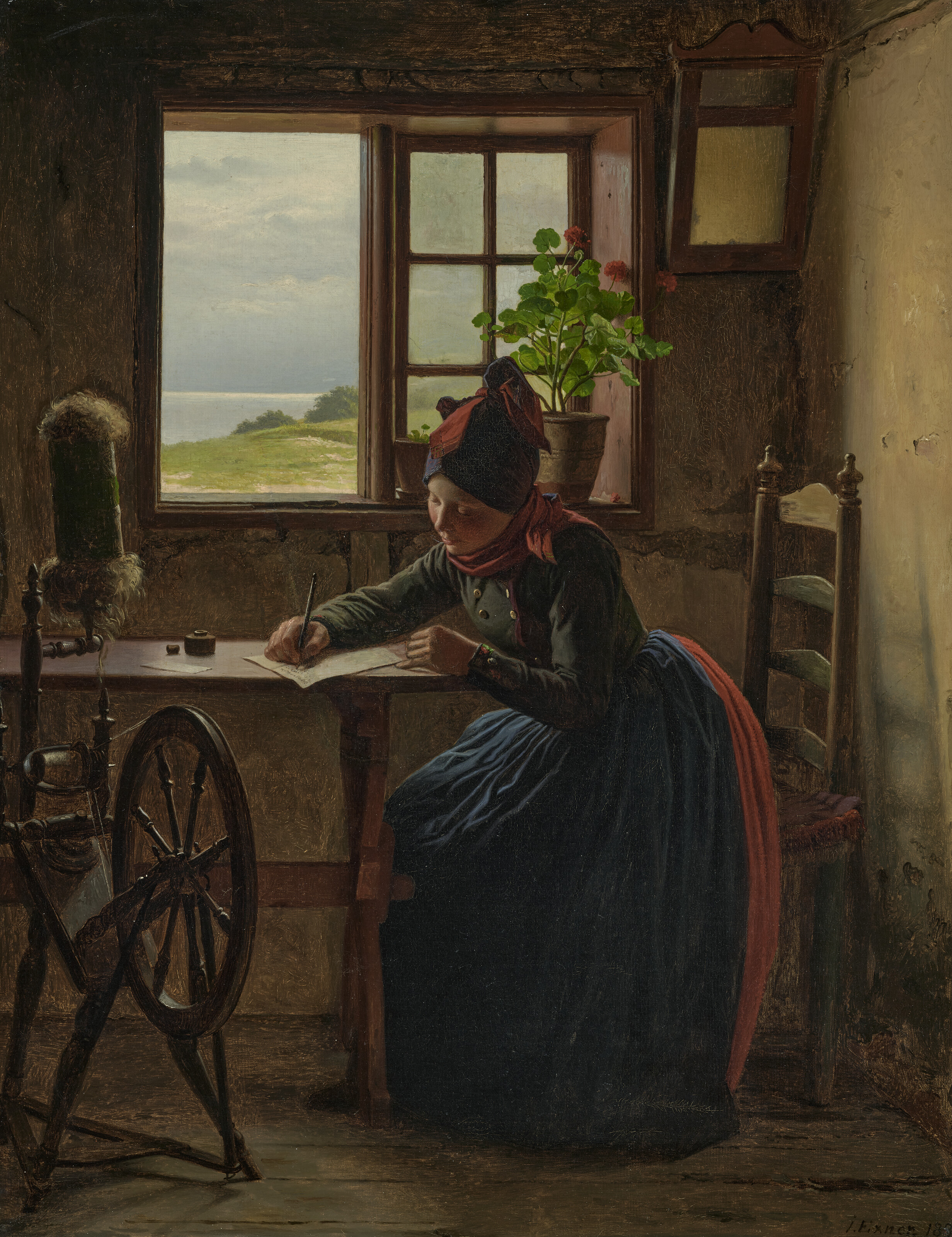 Julius Exner, The letter, 1886, sold for £9,450 on 2 July 2025 at Christie's in London