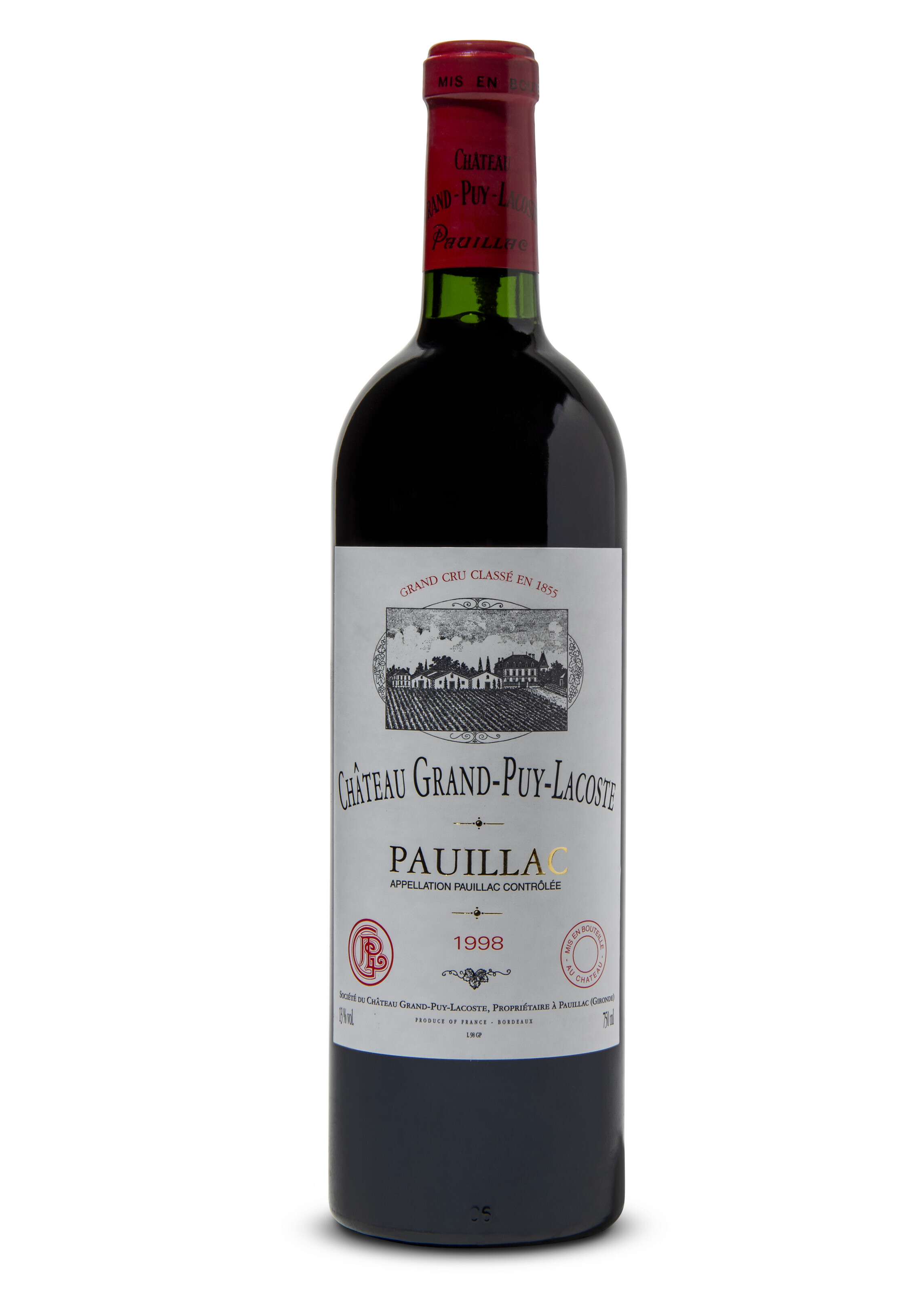Château Grand-Puy-Lacoste 1998, Pauillac, 5ème cru classéIn 