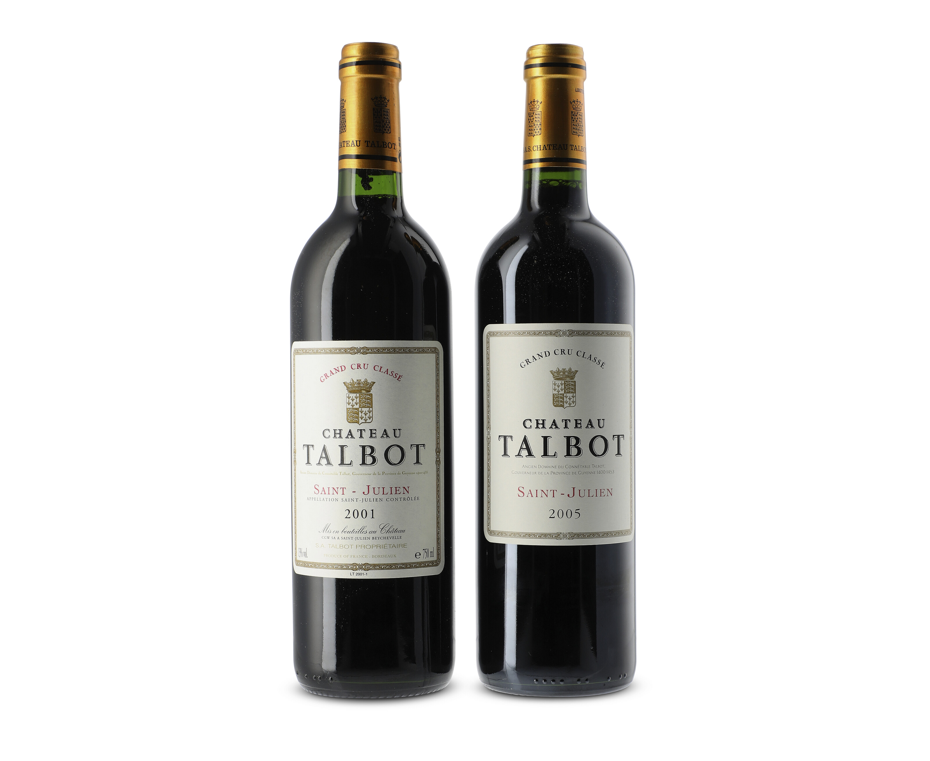 Mixed Château Talbot 2001-2005, Château Talbot 2001In original wooden ...