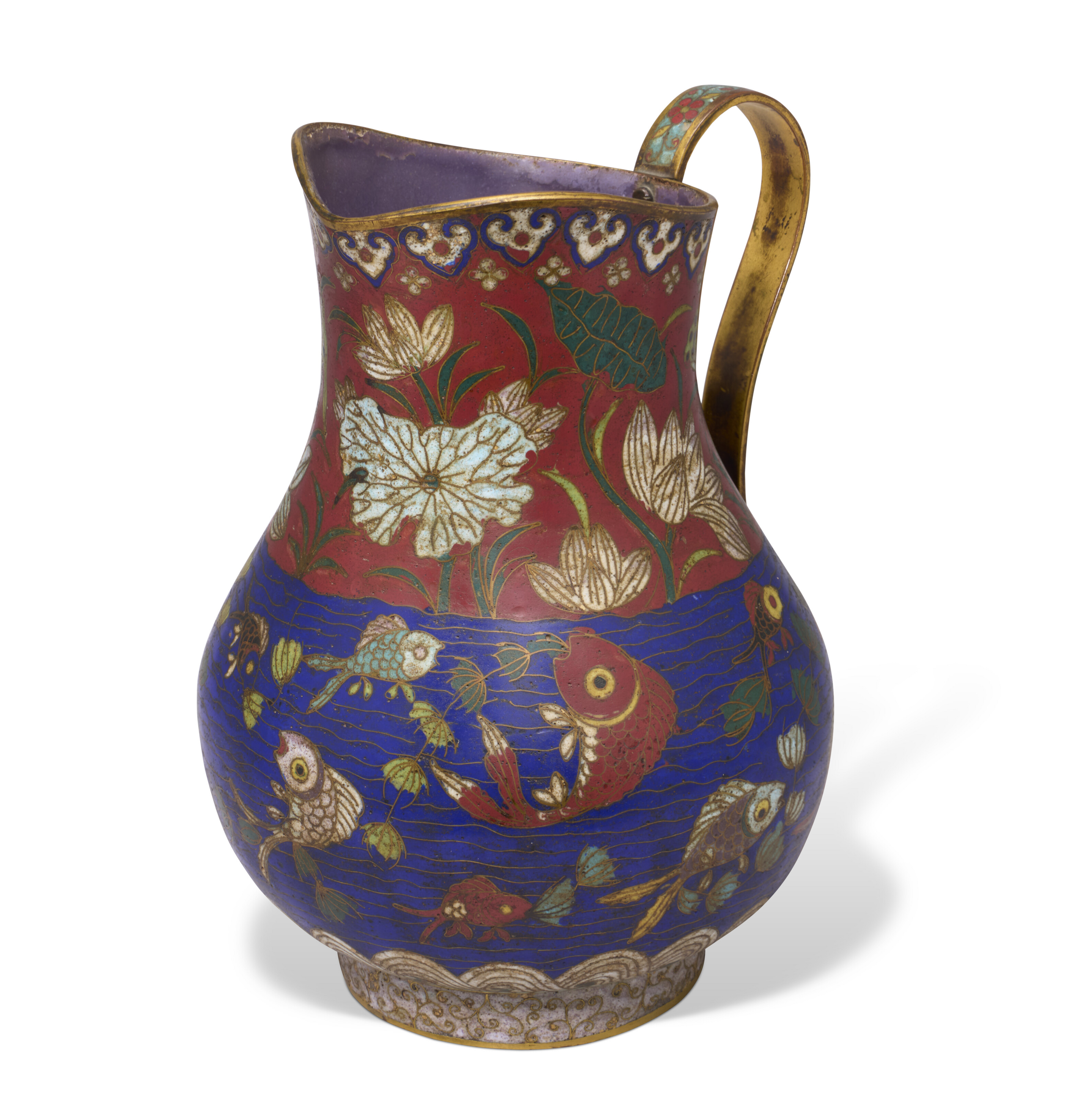 A CLOISONNÉ ENAMEL CIRCULAR INCENSE BOX AND COVER, CHINA, QING