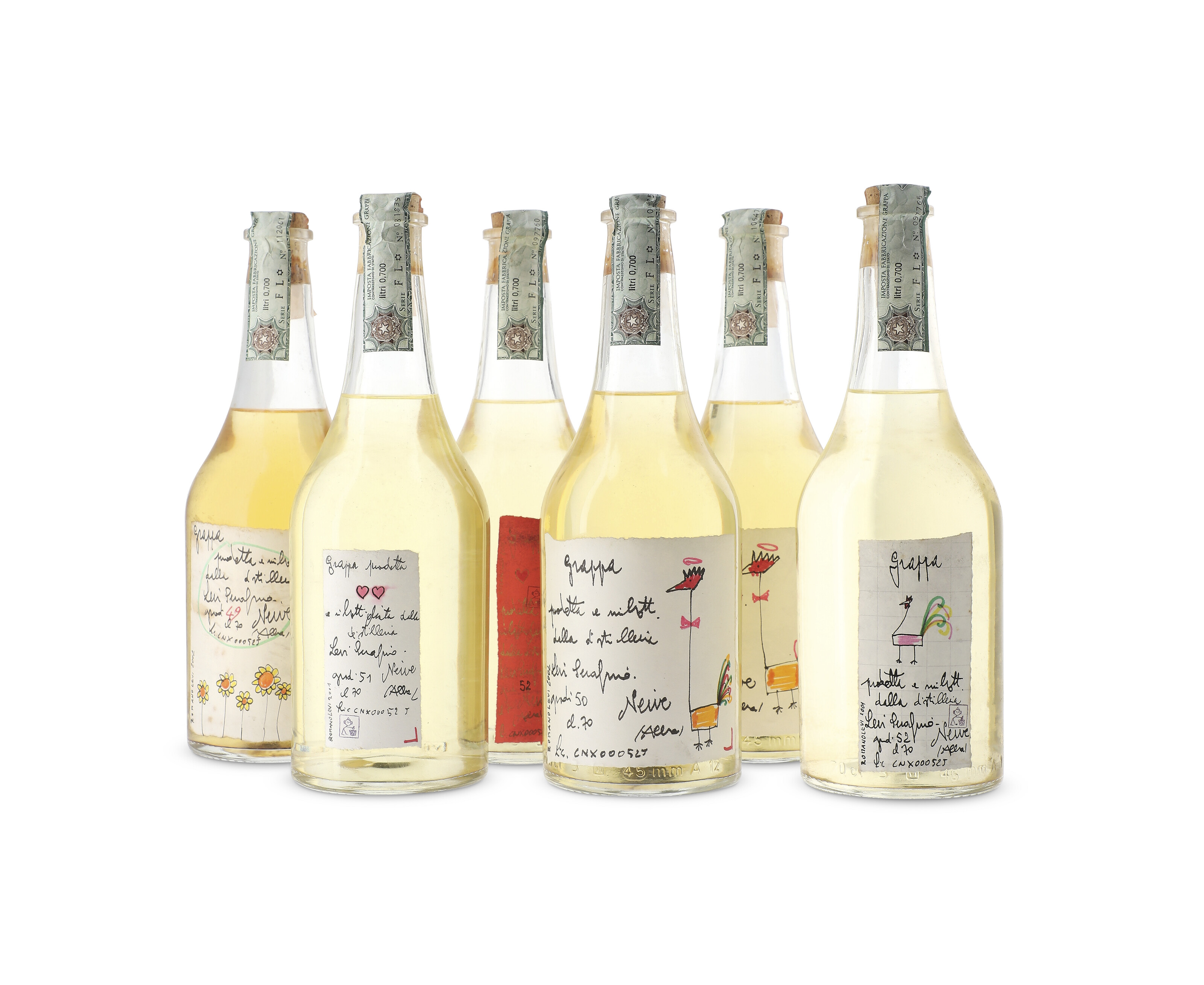 Mixed Romano Levi Grappa 2001-2002, Romano Levi, Grappa Bianca 2001 (2 ...