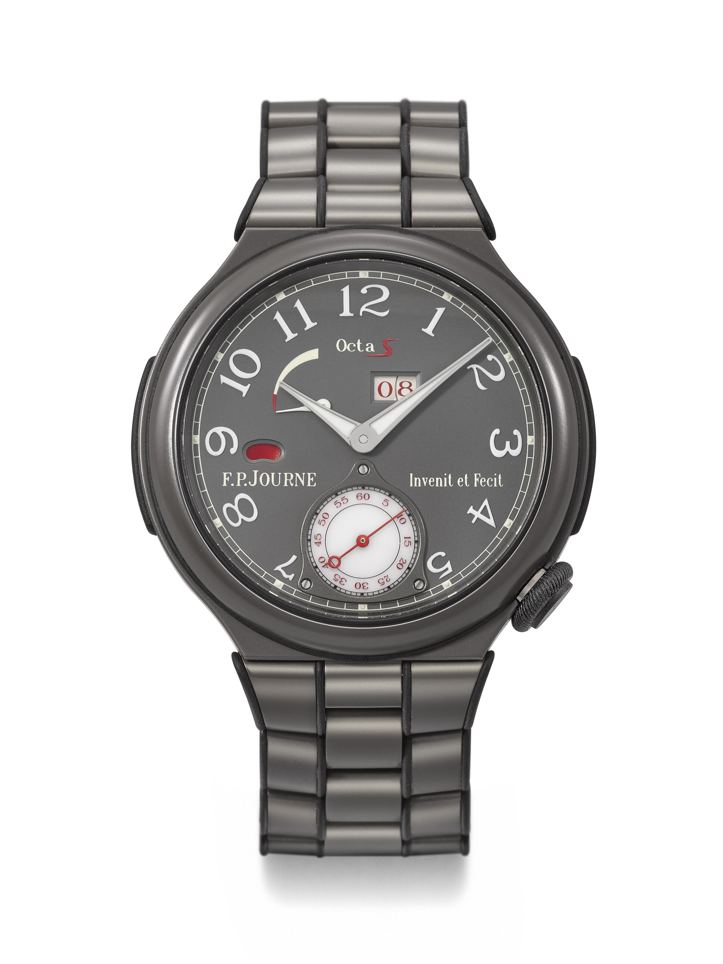 F.P. Journe. A titanium automatic wristwatch with date, power reserve, day/night indication and bracelet. Octa Sport model, no. 396-ARS, circa 2019, offered in Rare Watches, Featuring Stories in Time: A Collection of Exceptional Watches on 12 May 2025 at Christie's in Geneva