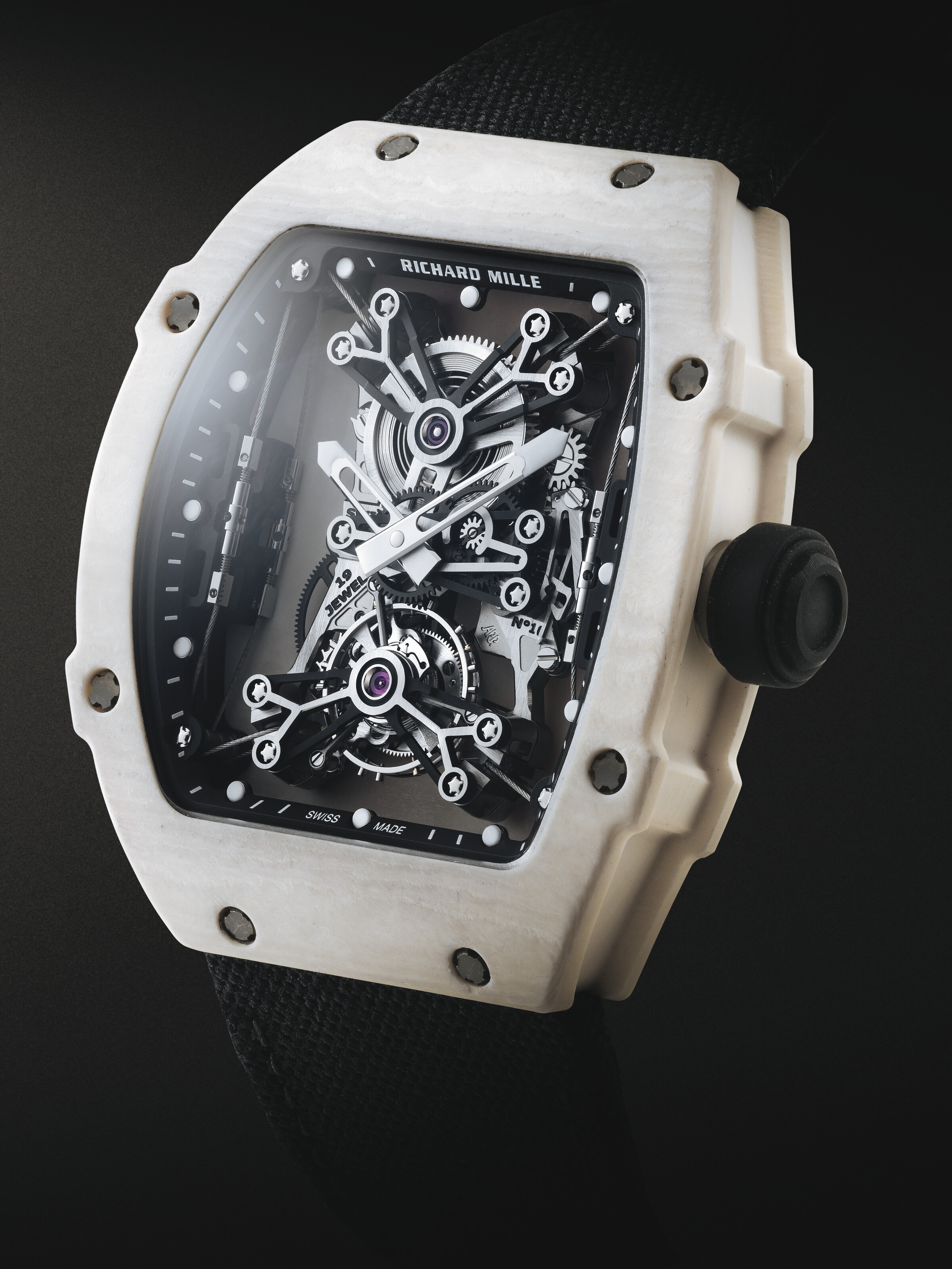 RICHARD MILLE. AN EXCEPTIONAL AND EXTREMELY RARE WHITE QUARTZ TPT
