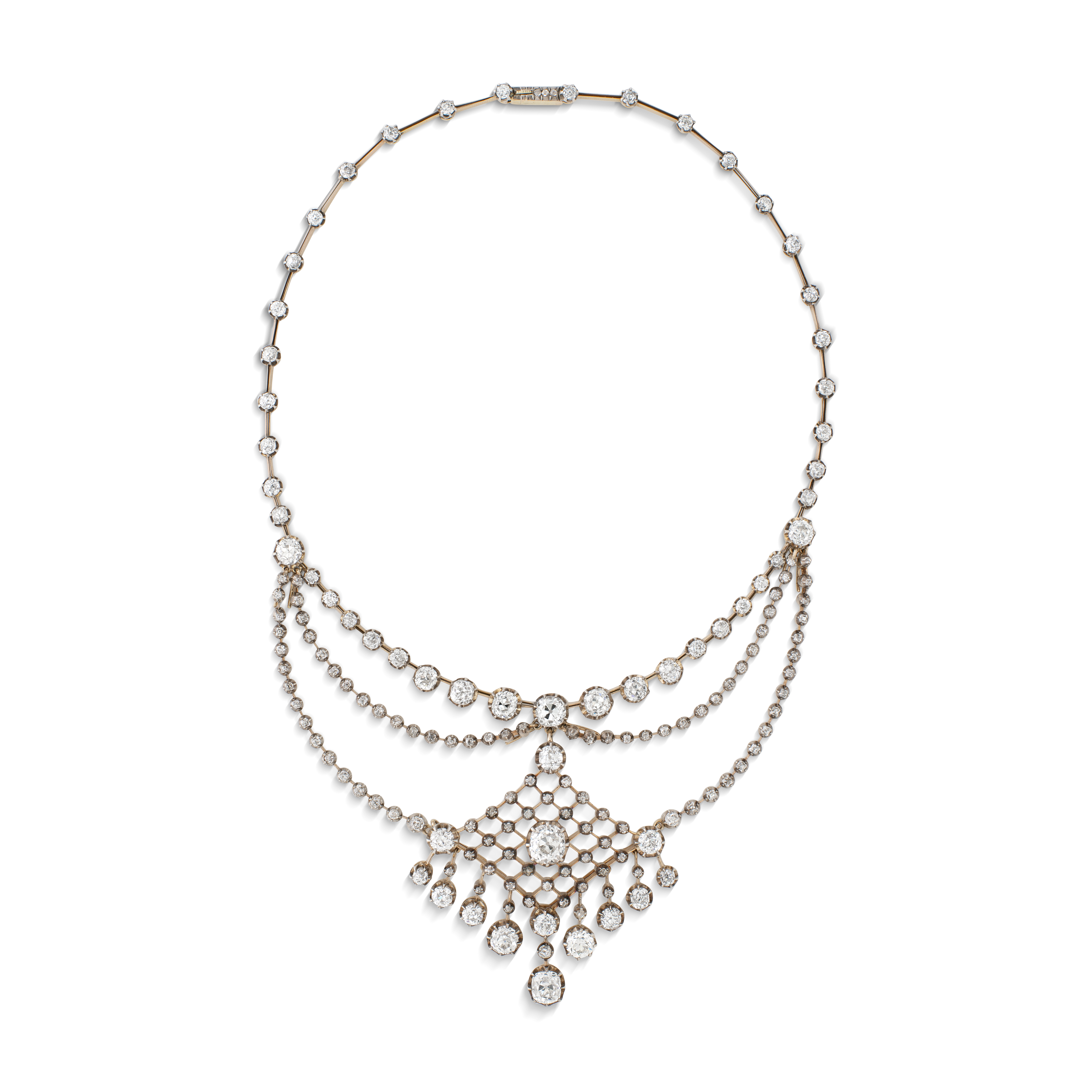 A Faberge late-19th-century transformable diamond necklace, offered in Magnificent Jewels on 14 May 2025 at Christie's in Geneva