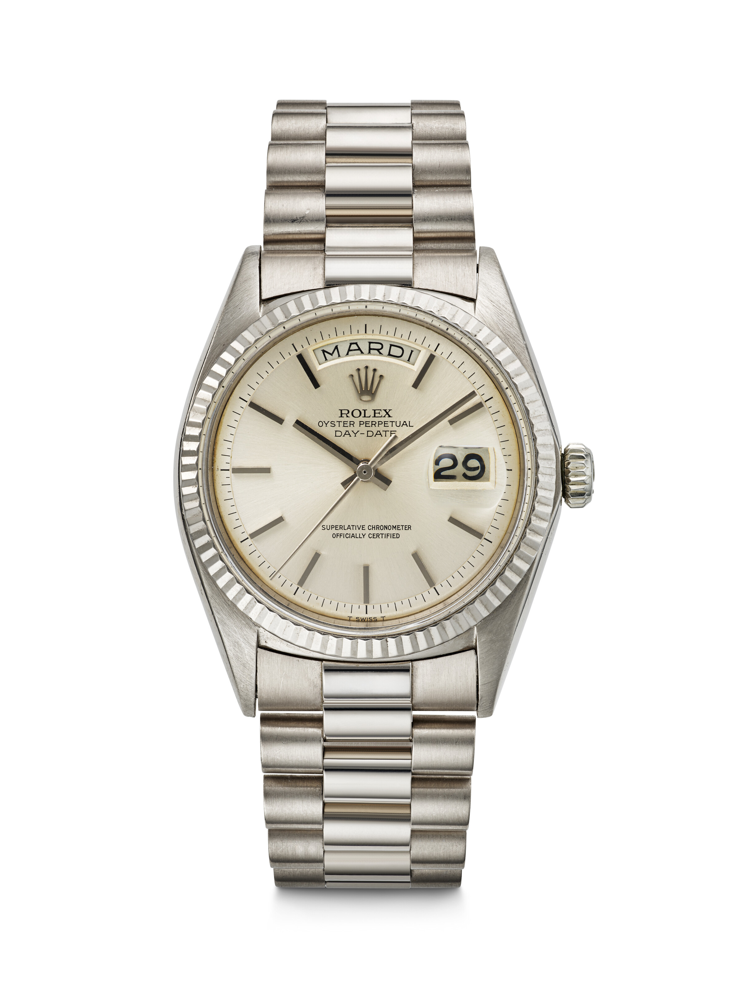 ROLEX, WHITE GOLD 'DAY-DATE', REF. 118139, SERIAL NO