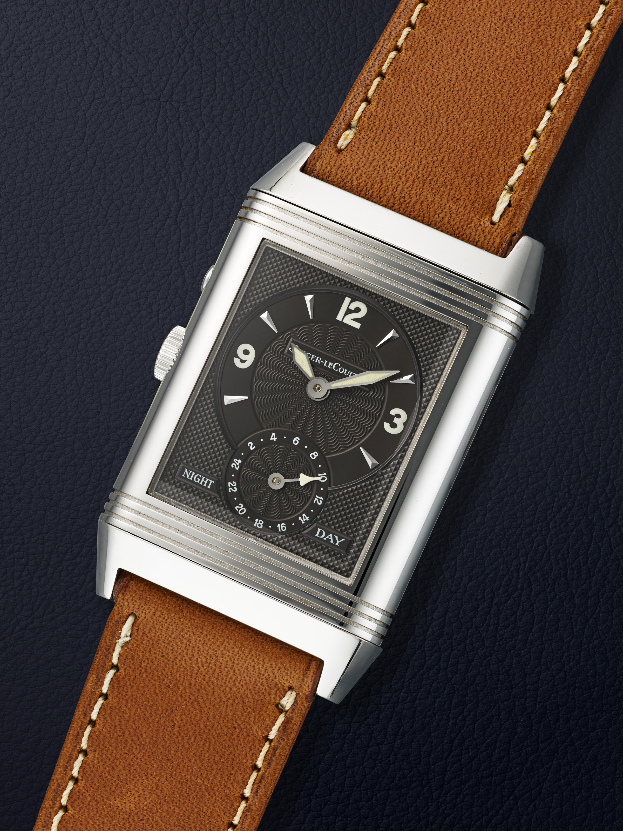 JAEGER-LECOULTRE, STAINLESS STEEL 'REVERSO DUOFACE', REF. 270.8.54
