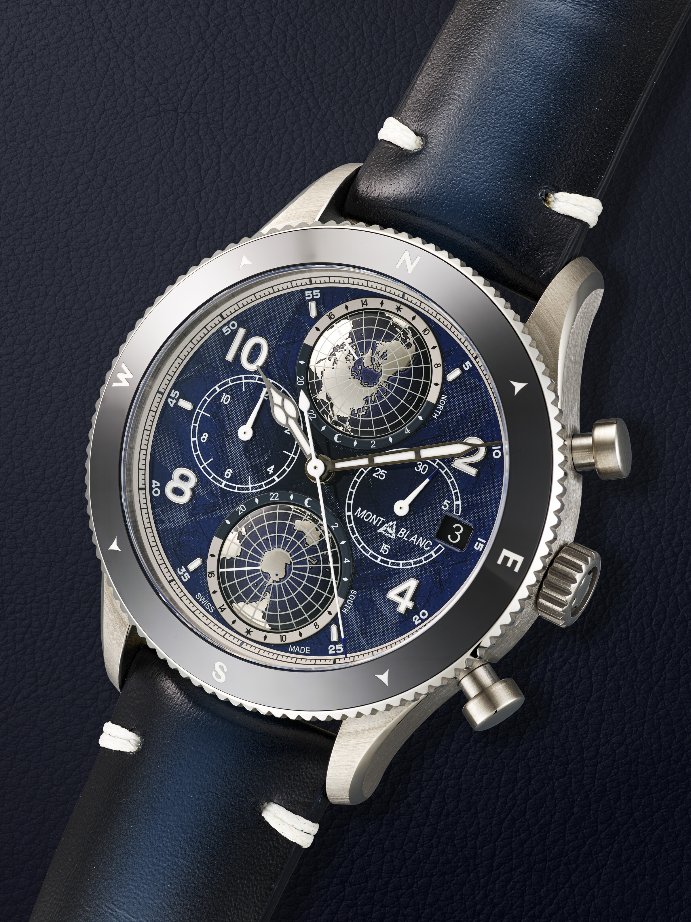 MONTBLANC, LIMITED EDITION TITANIUM ' 1858 GEOSPHERE CHRONOGRAPH 0
