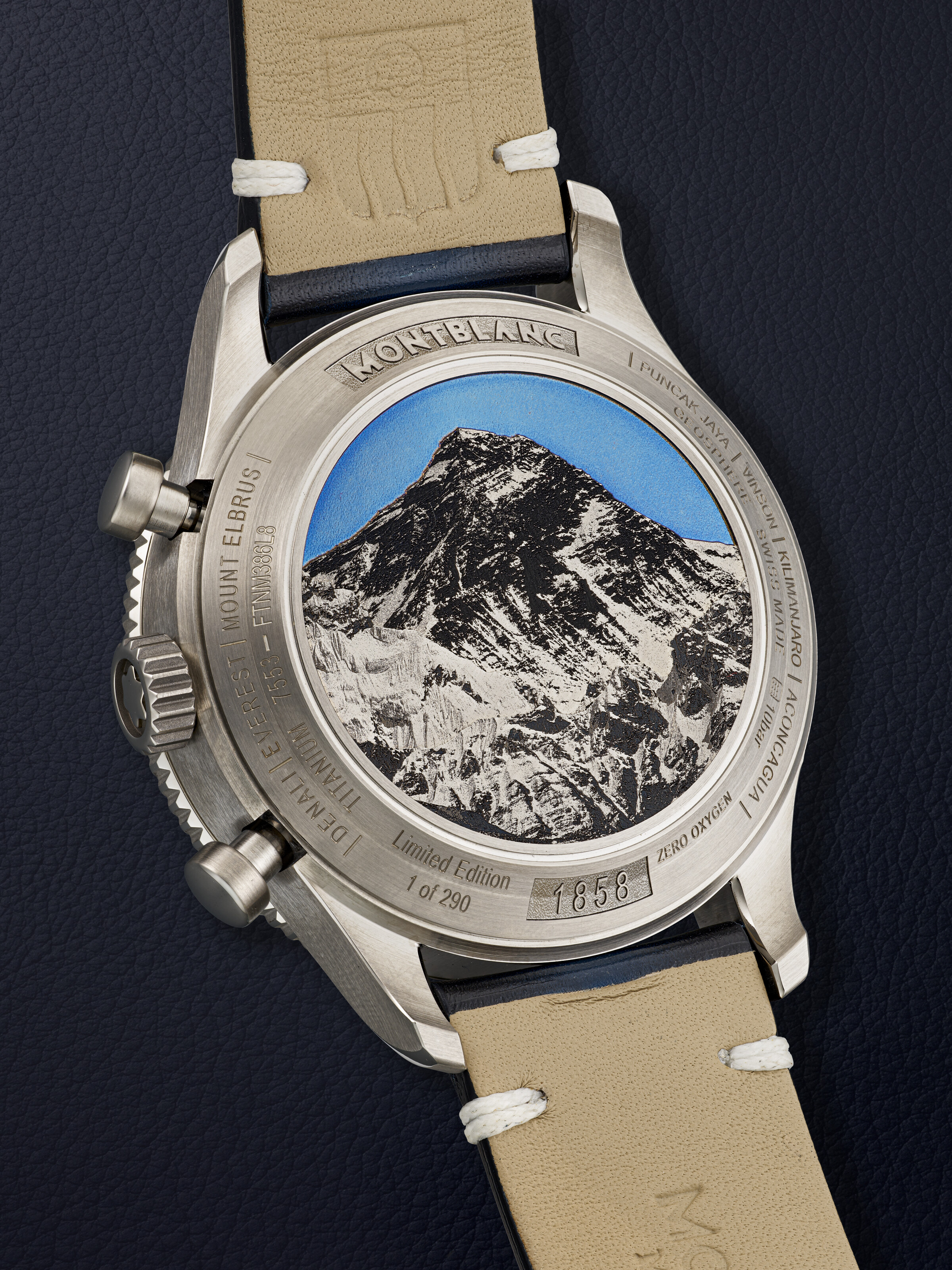 MONTBLANC, LIMITED EDITION TITANIUM ' 1858 GEOSPHERE CHRONOGRAPH 0