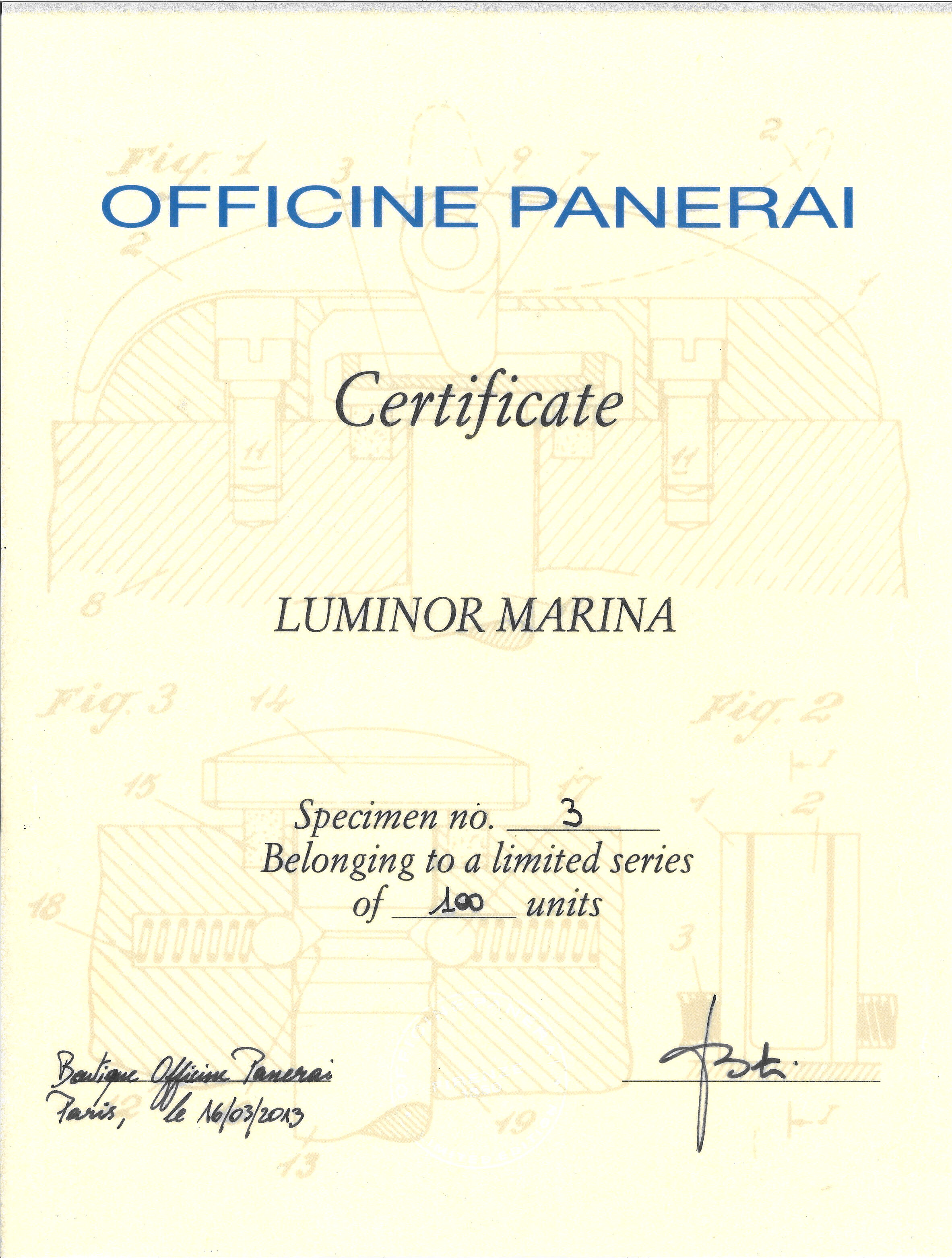 PANERAI, STAINLESS STEEL 'LUMINOR MARINA PARIS', REF. PAM00414