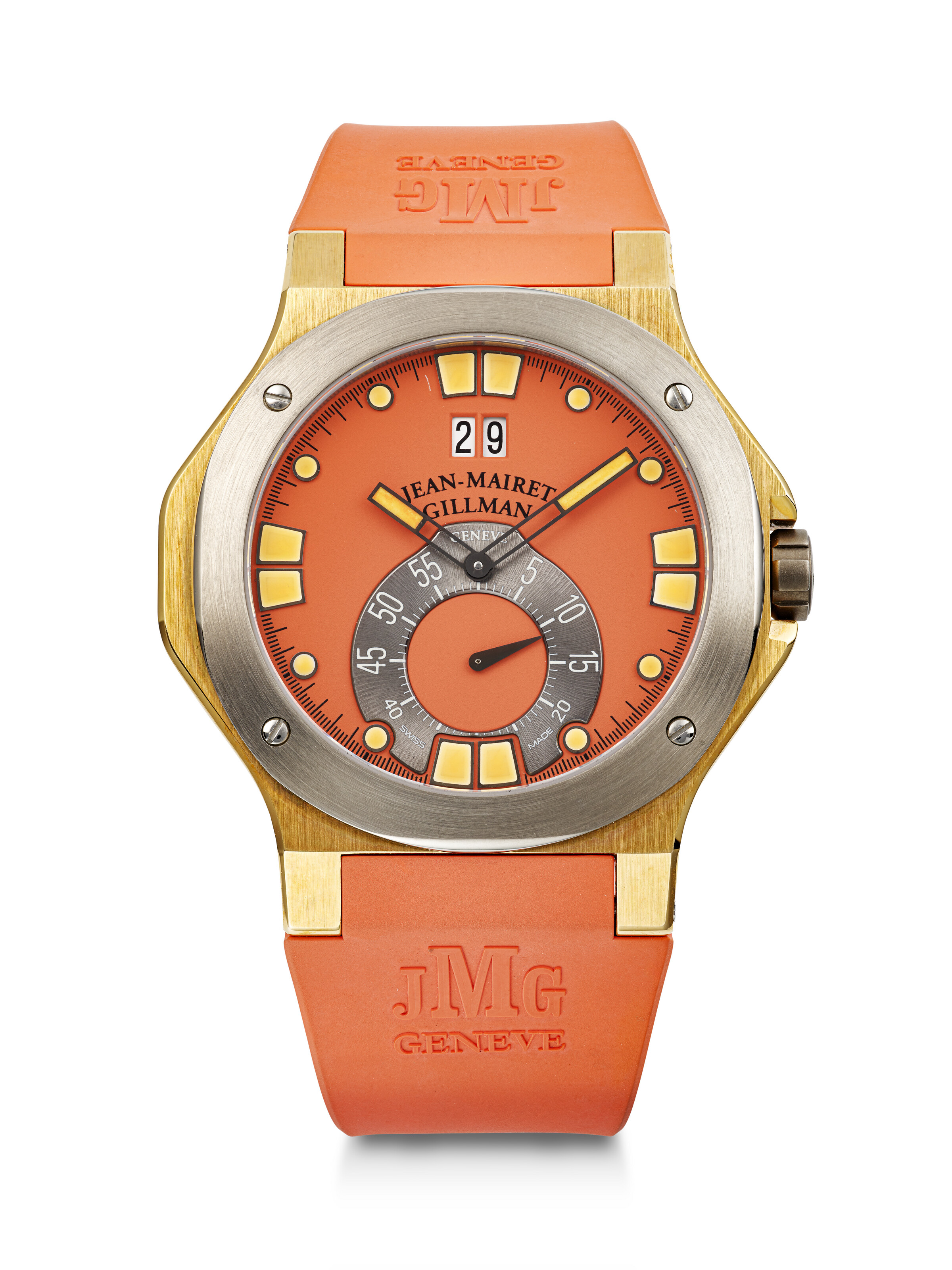 JEAN-MAIRET & GILLMAN, GOLD COATED AND STAINLESS STEEL WRISTWATCH