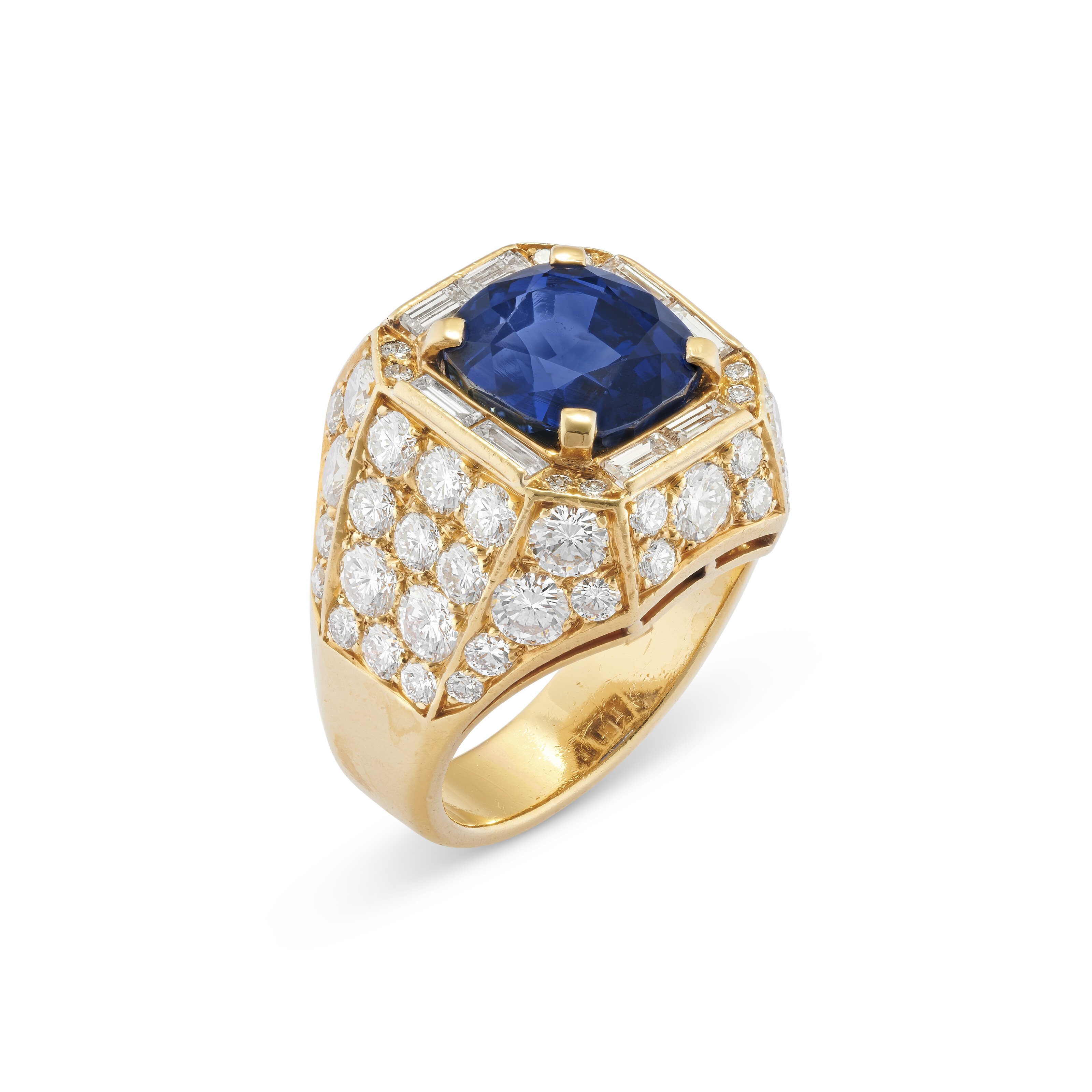Catalog image of BULGARI SAPPHIRE AND DIAMOND 'TROMBINO' RING