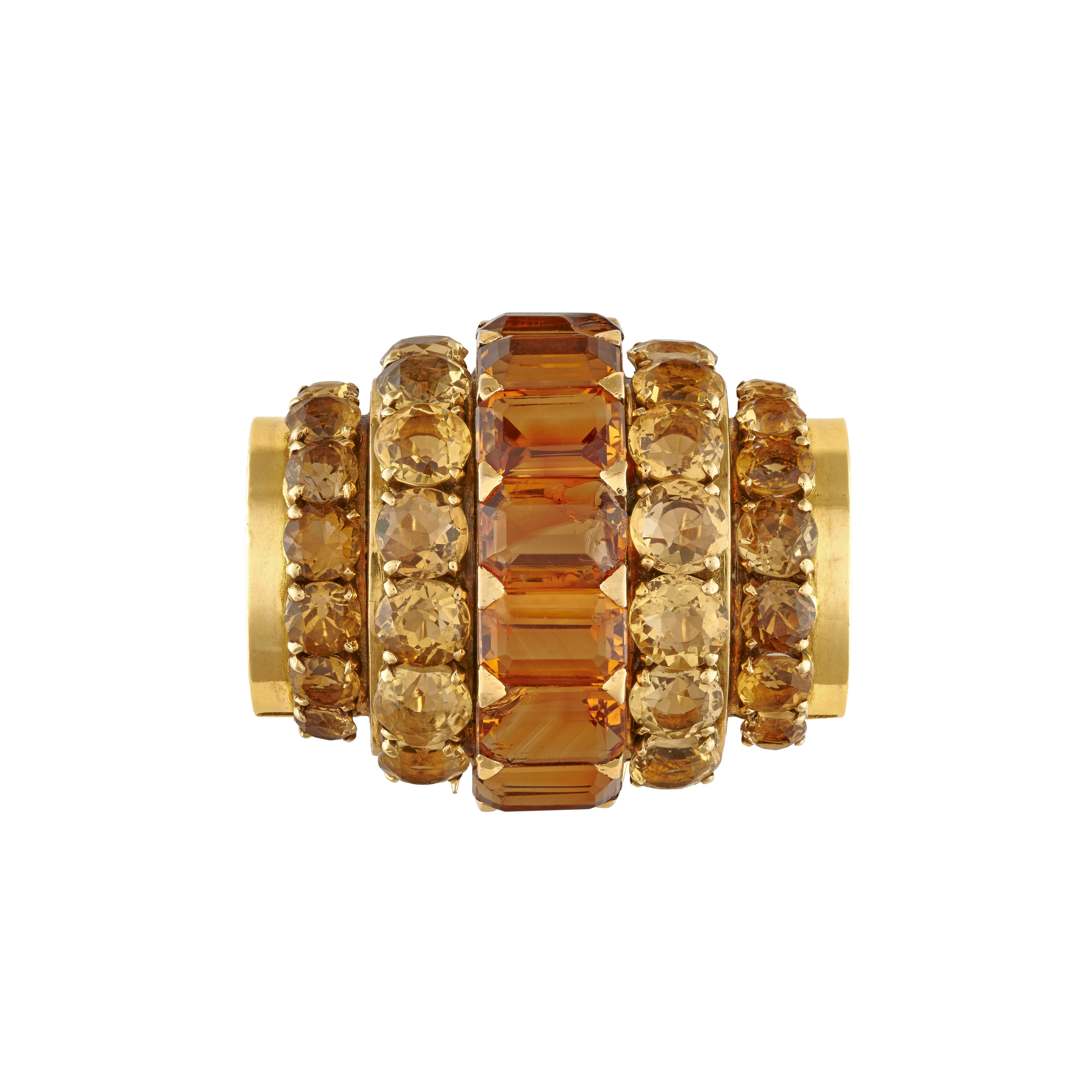 Catalog image of SUZANNE BELPERRON MID-20TH CENTURY CITRINE CLIP-BROOCH