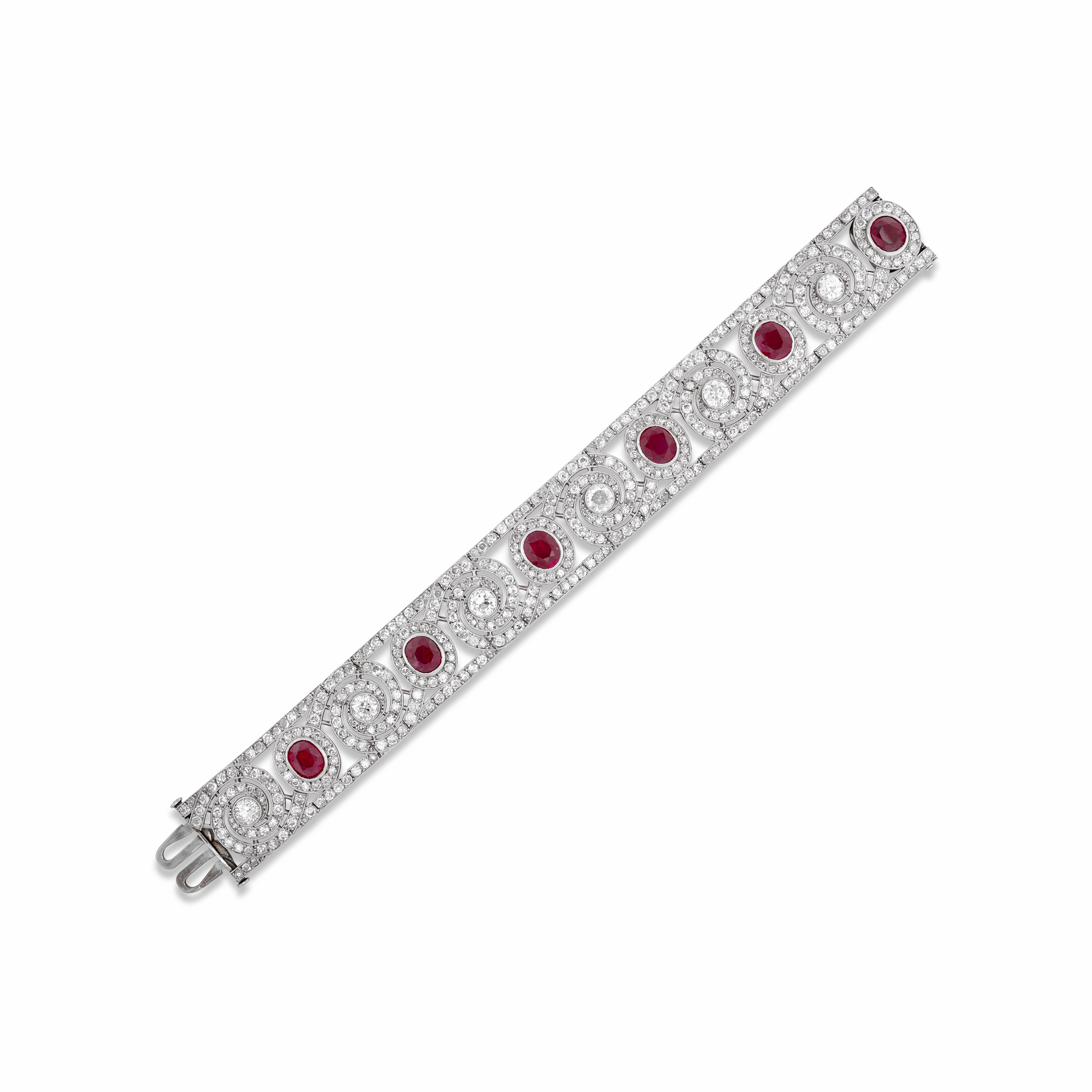 Catalog image of ART DECO RUBY AND DIAMOND BRACELET