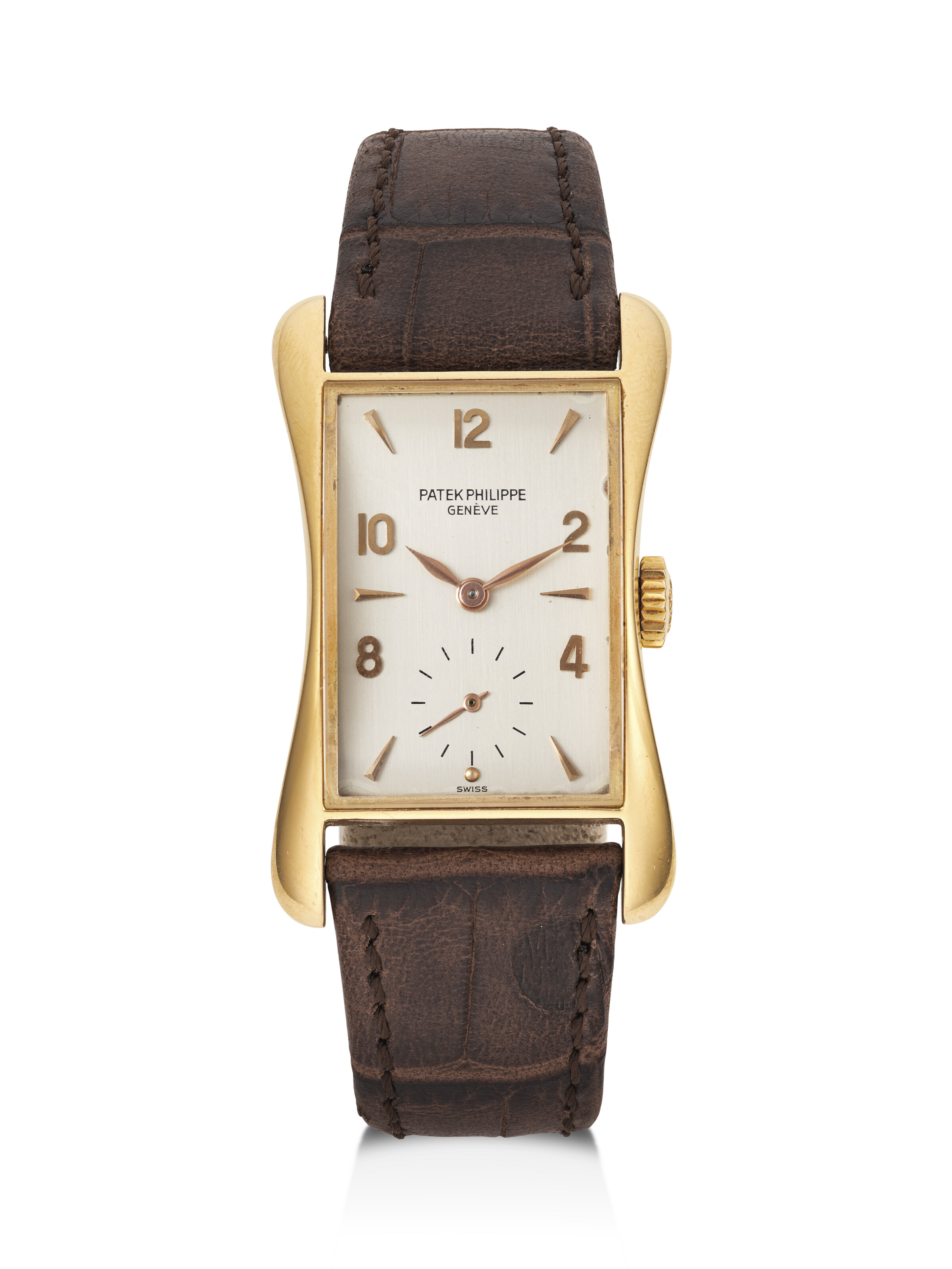 PATEK PHILIPPE, PINK GOLD RECTANGULAR WRISTWATCH, REF. 2442