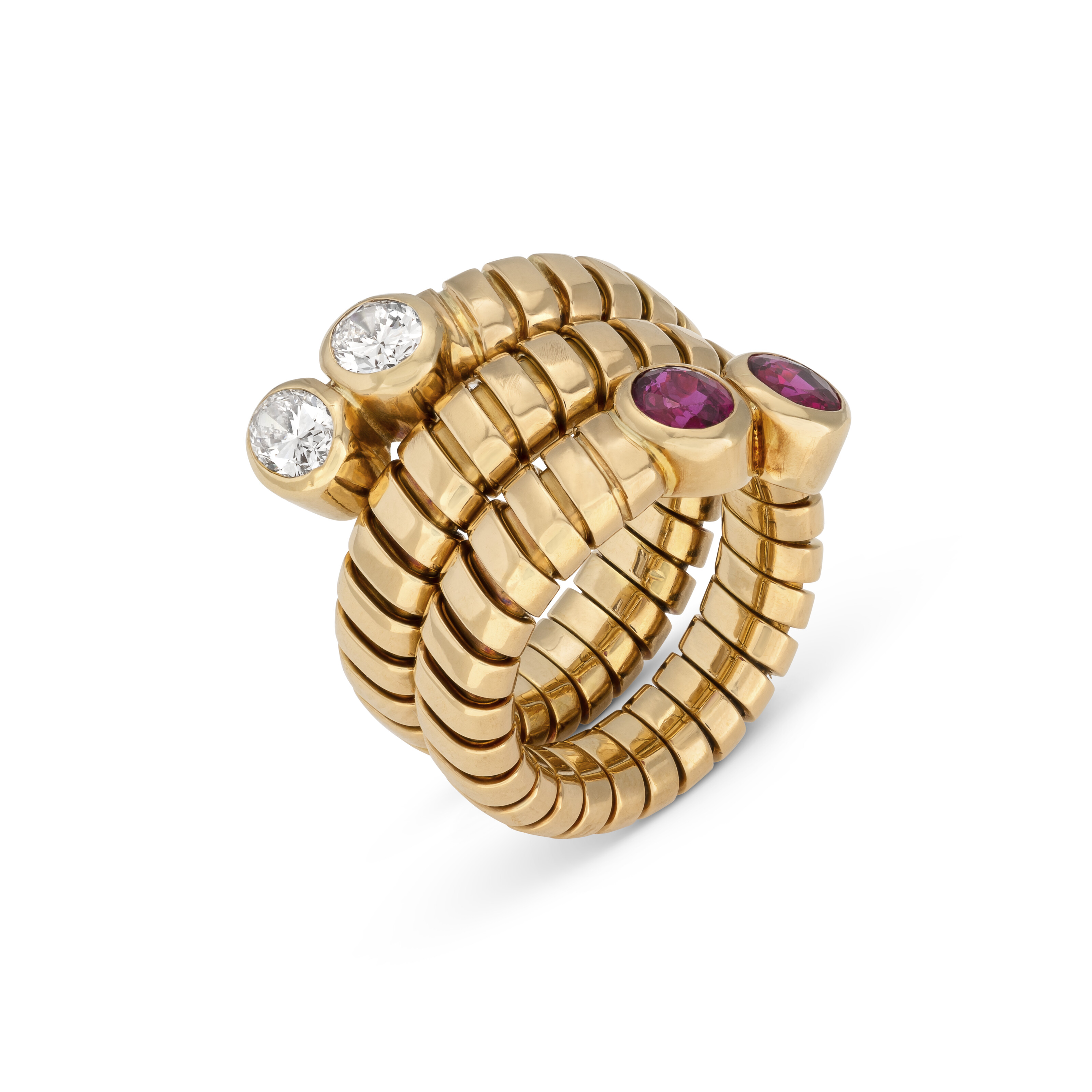 BULGARI RUBY AND DIAMOND 'TUBOGAS' RING, | Christie’s