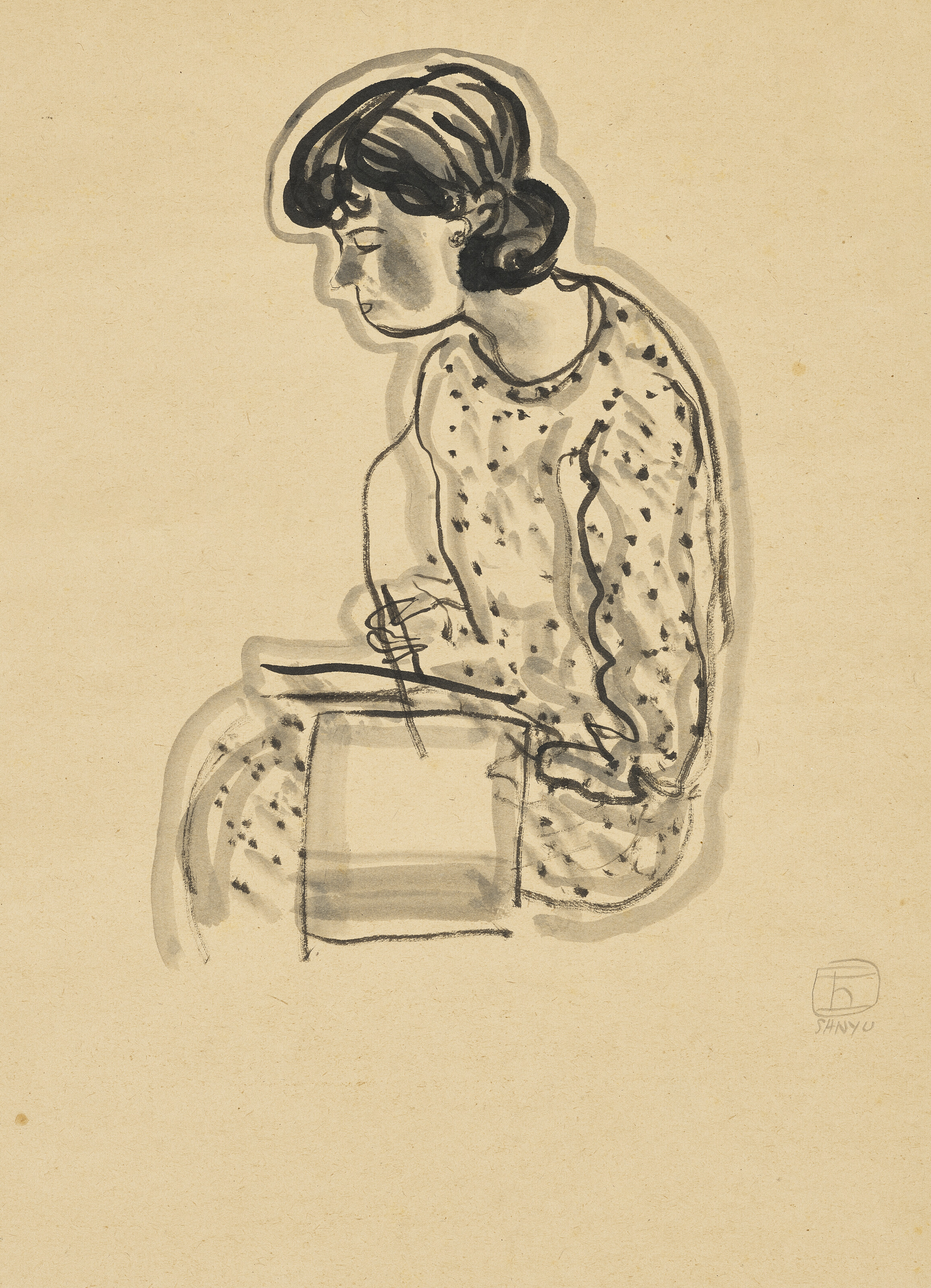 Lady in Drawing 