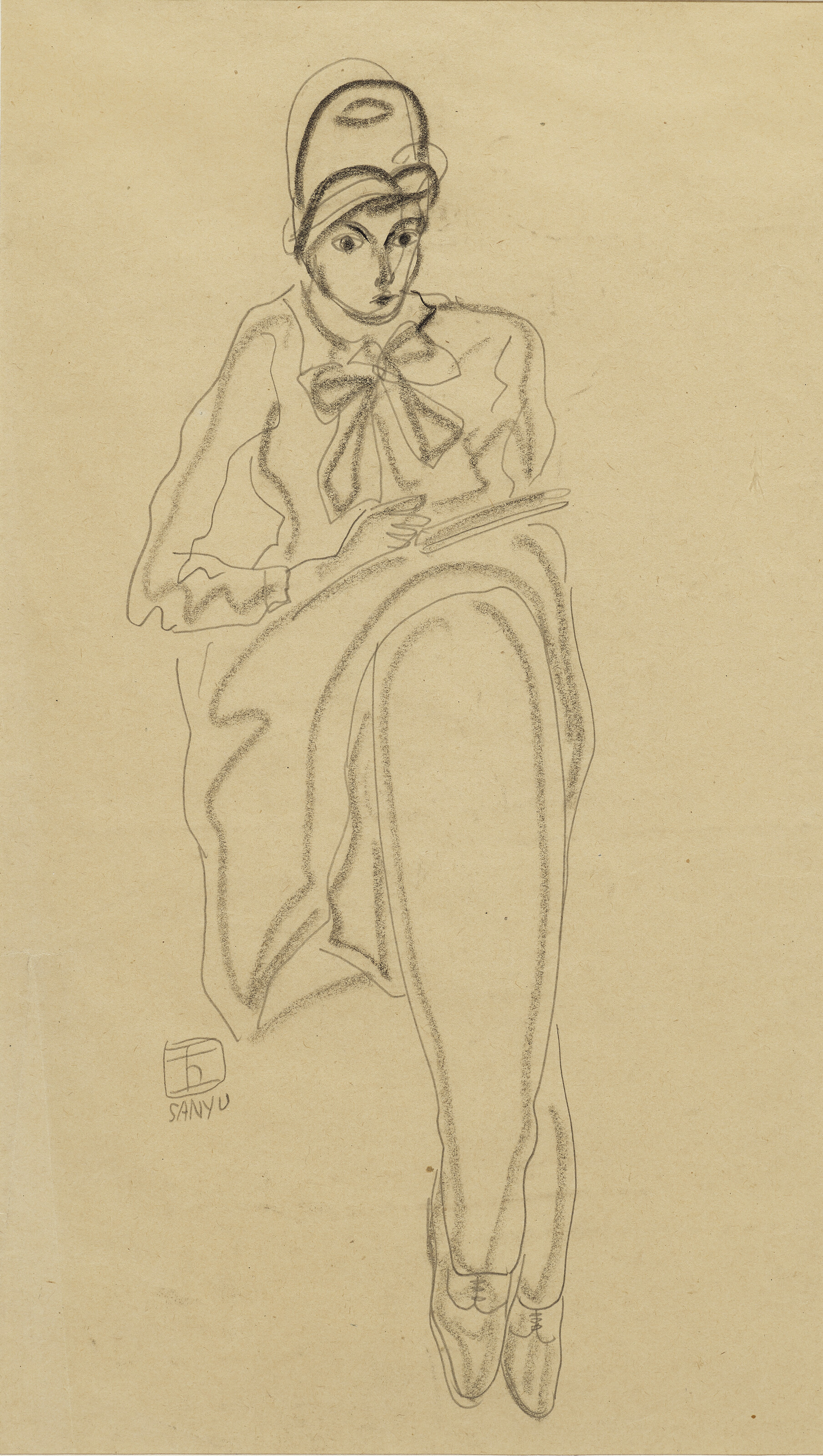 Femme assise au chapeau (Seated Woman with Hat)