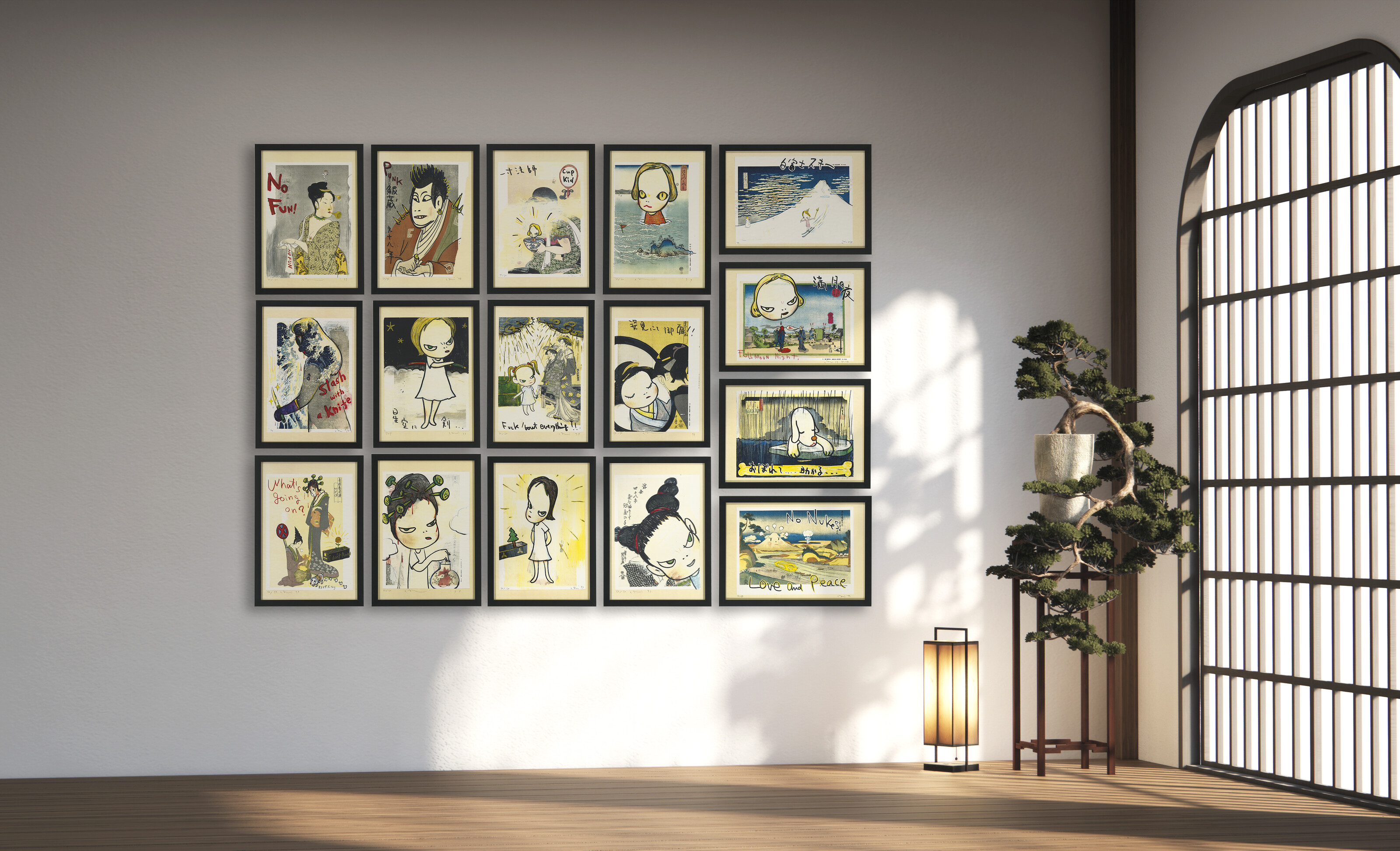 YOSHITOMO NARA (B. 1959), In the Floating World (set of 16