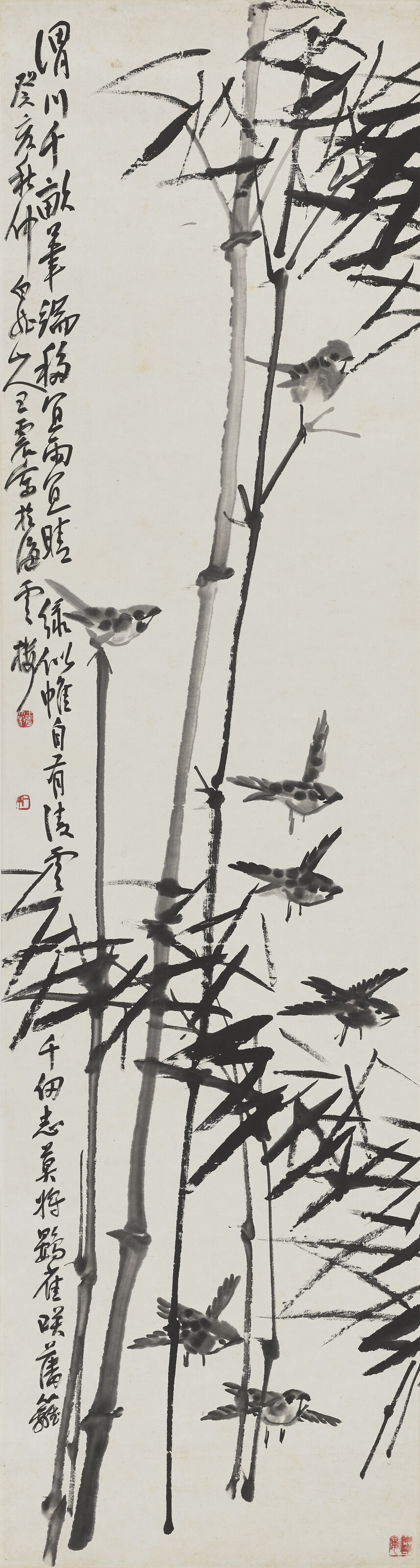 WANG ZHEN (1867-1938), Bamboo and Sparrow | Christie's